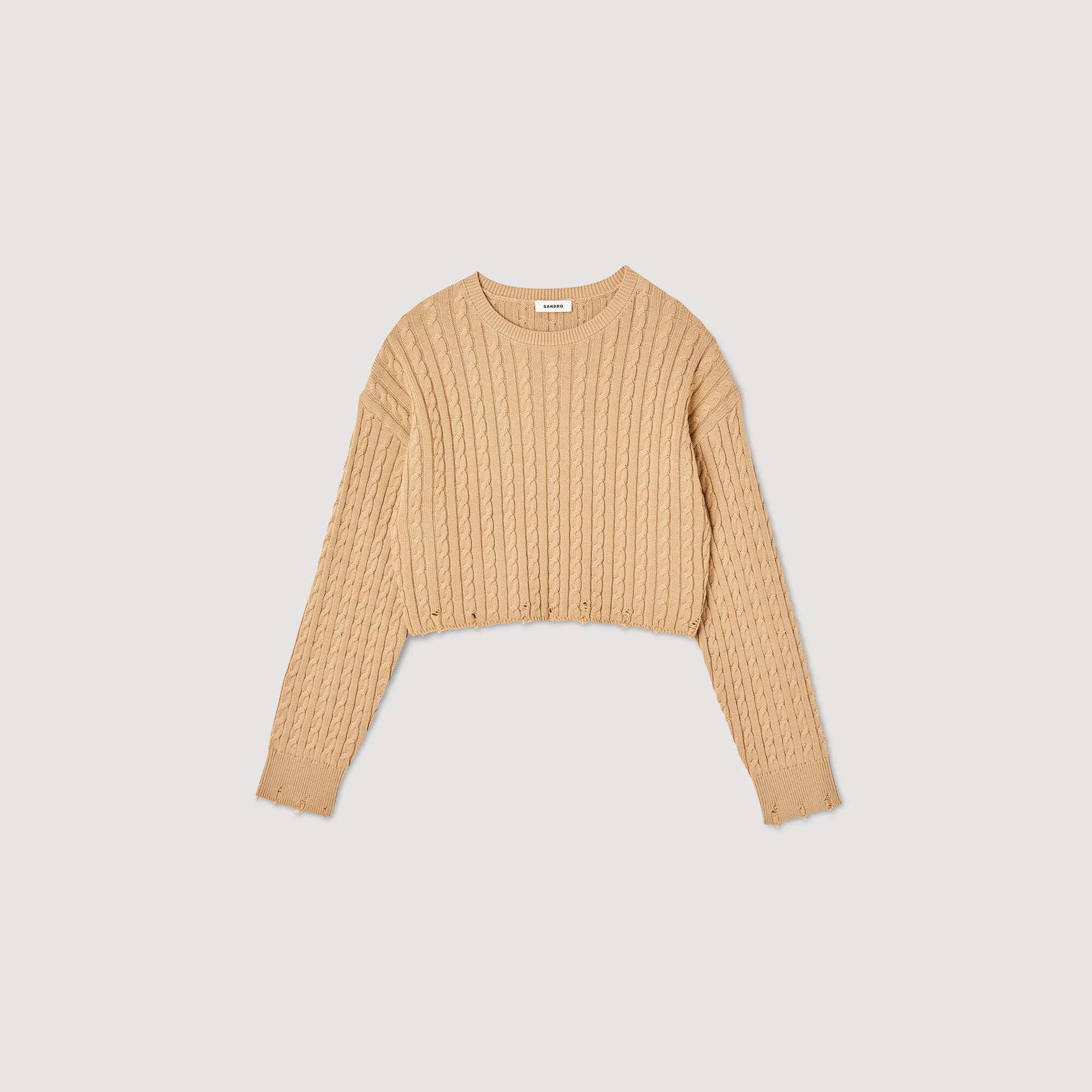 Beige cropped outlet jumper