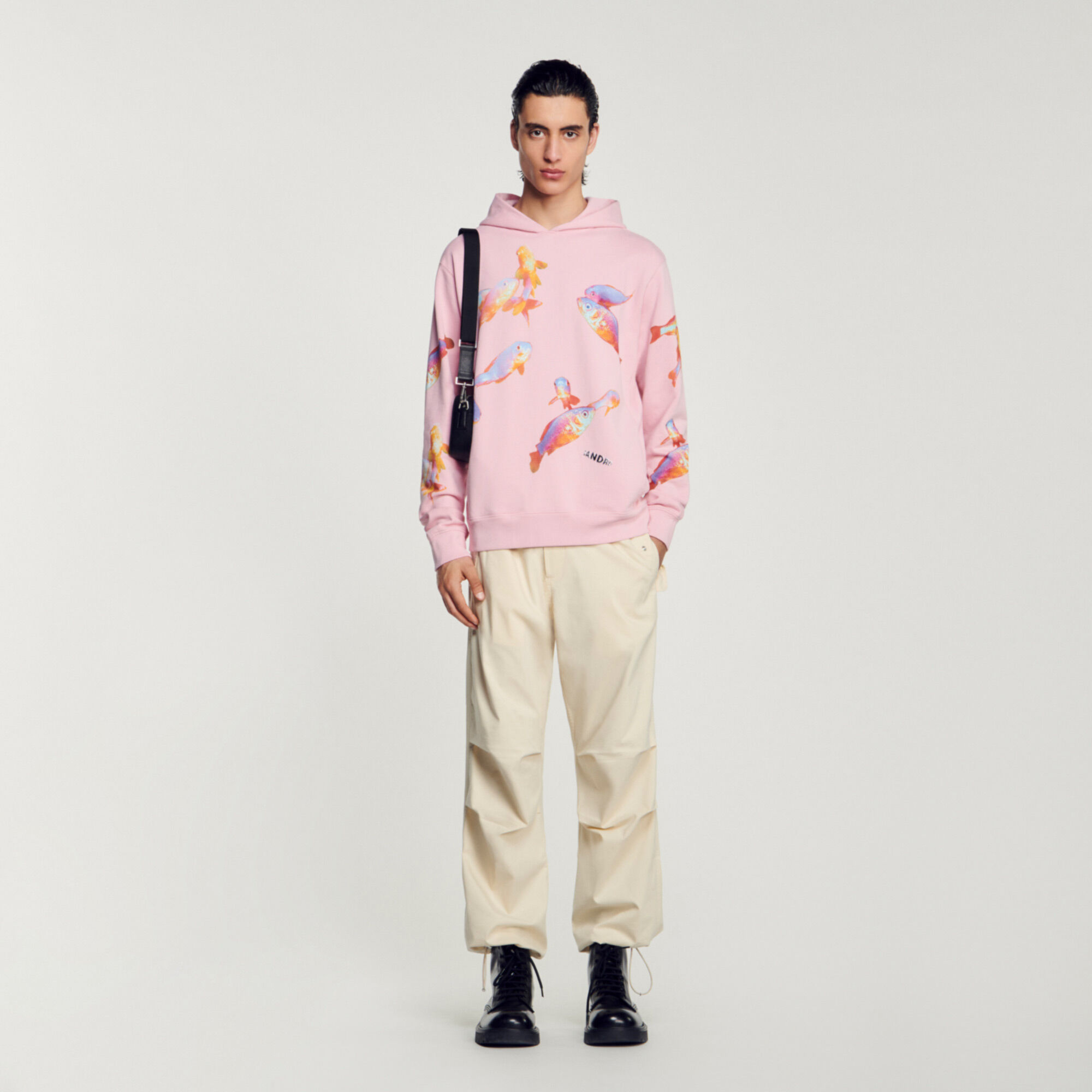 Hooded printed sweatshirt Sweatshirts Sandro paris