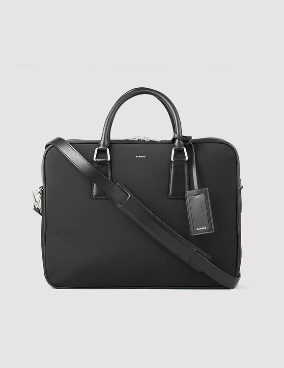 Large nylon briefcase Black Homme