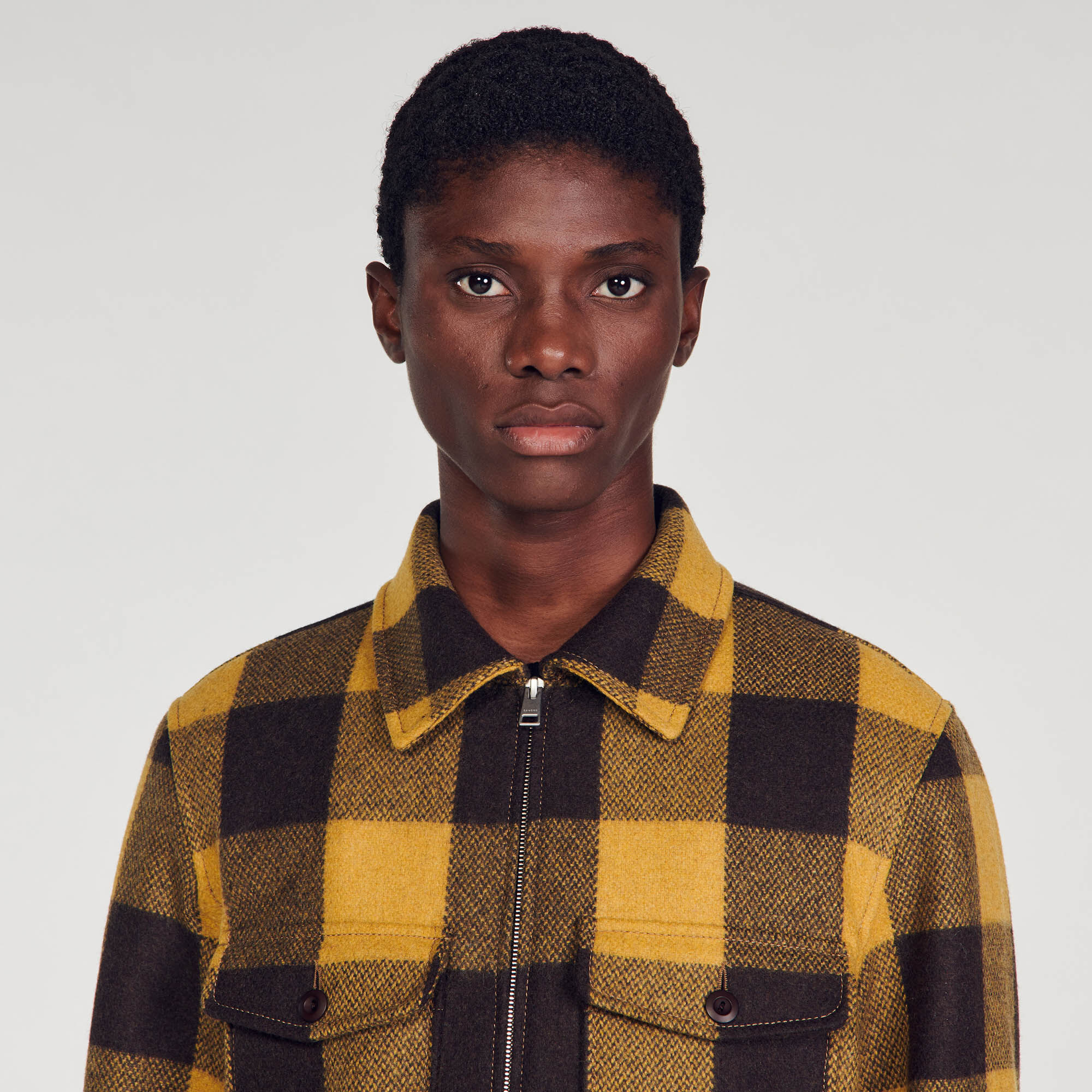 Gingham check clearance jacket