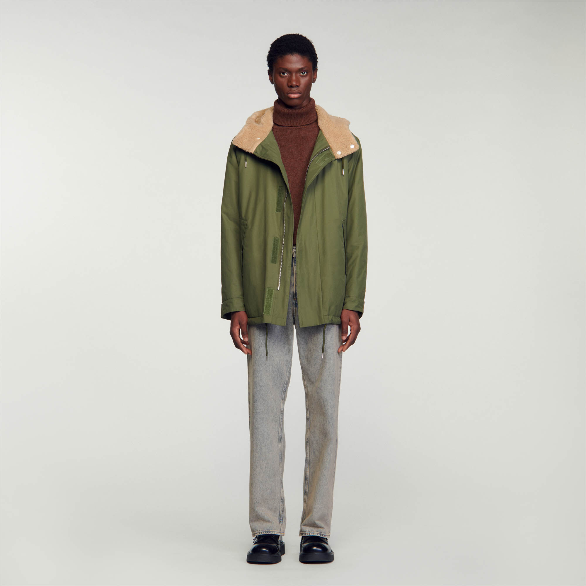 Olive parka jacket clearance