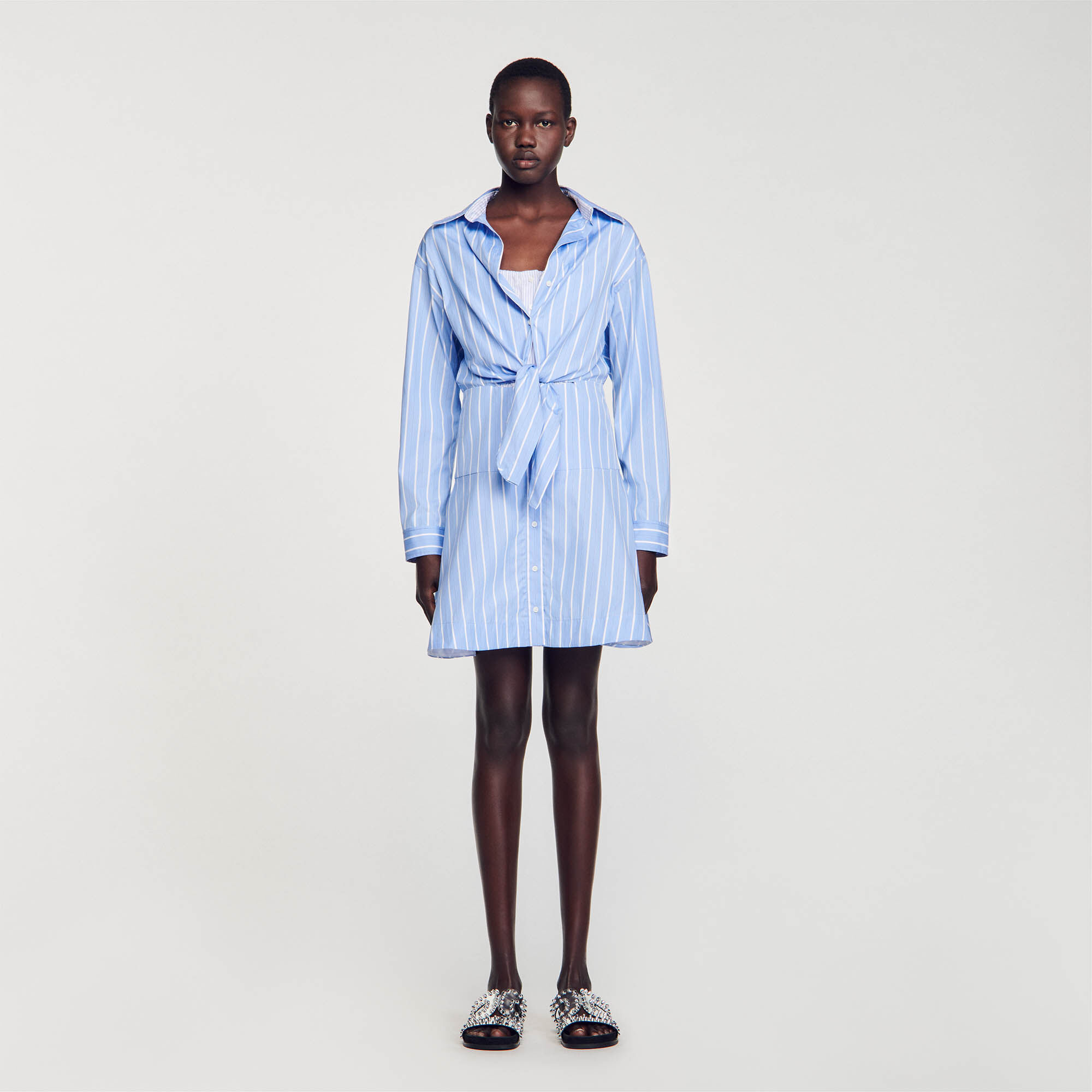 Tie front deals tee dress
