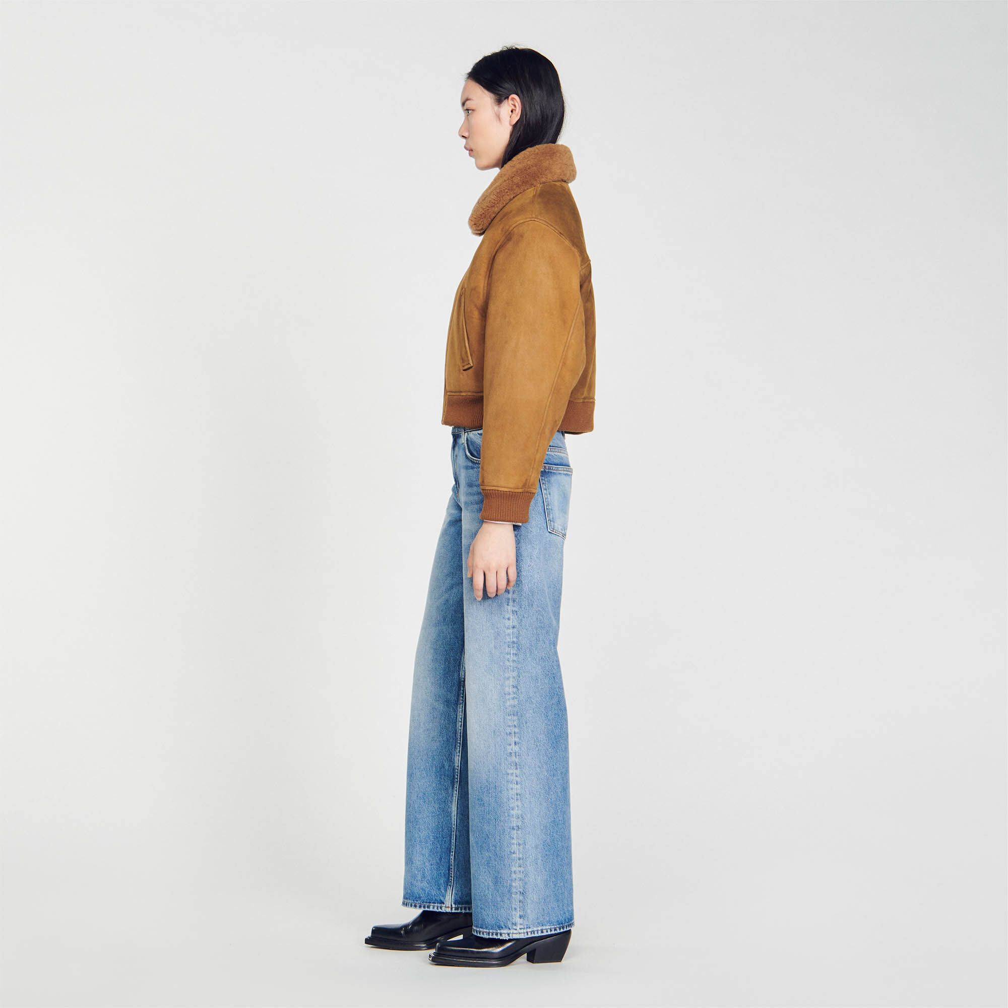 Shearling bomber