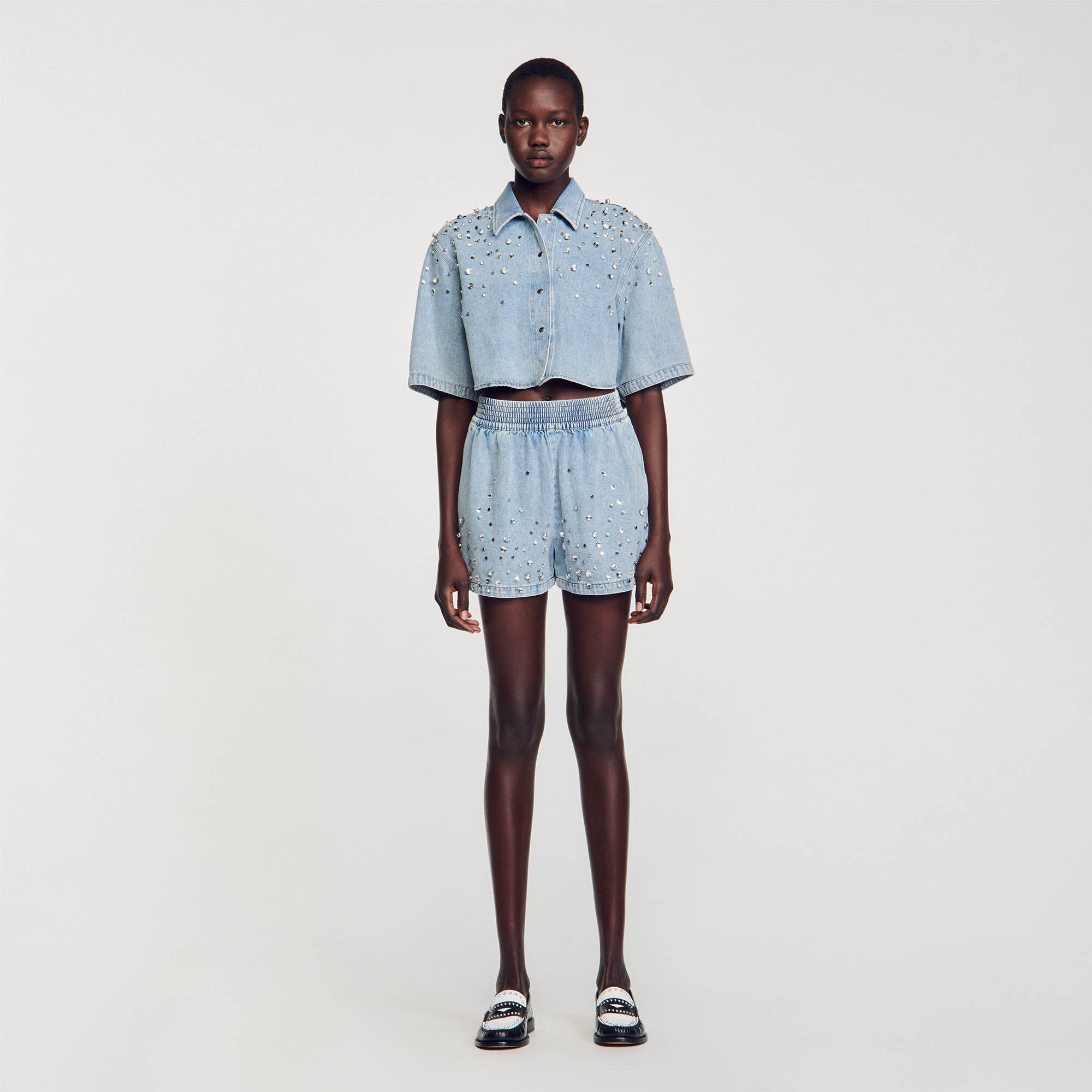 Wide leg bermuda sales shorts