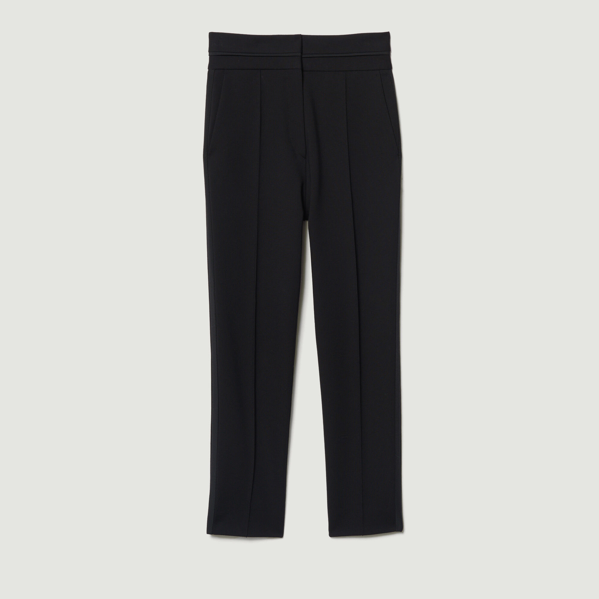 Kotty Regular Fit Women Polyester Blend Black Trousers