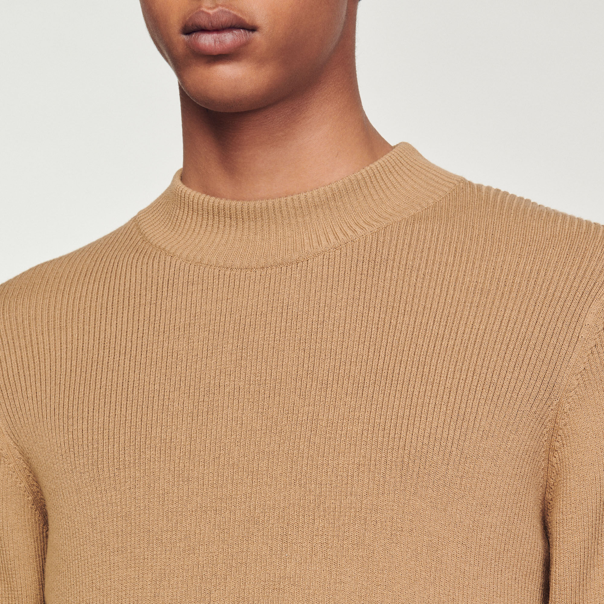 Camel outlet knit jumper