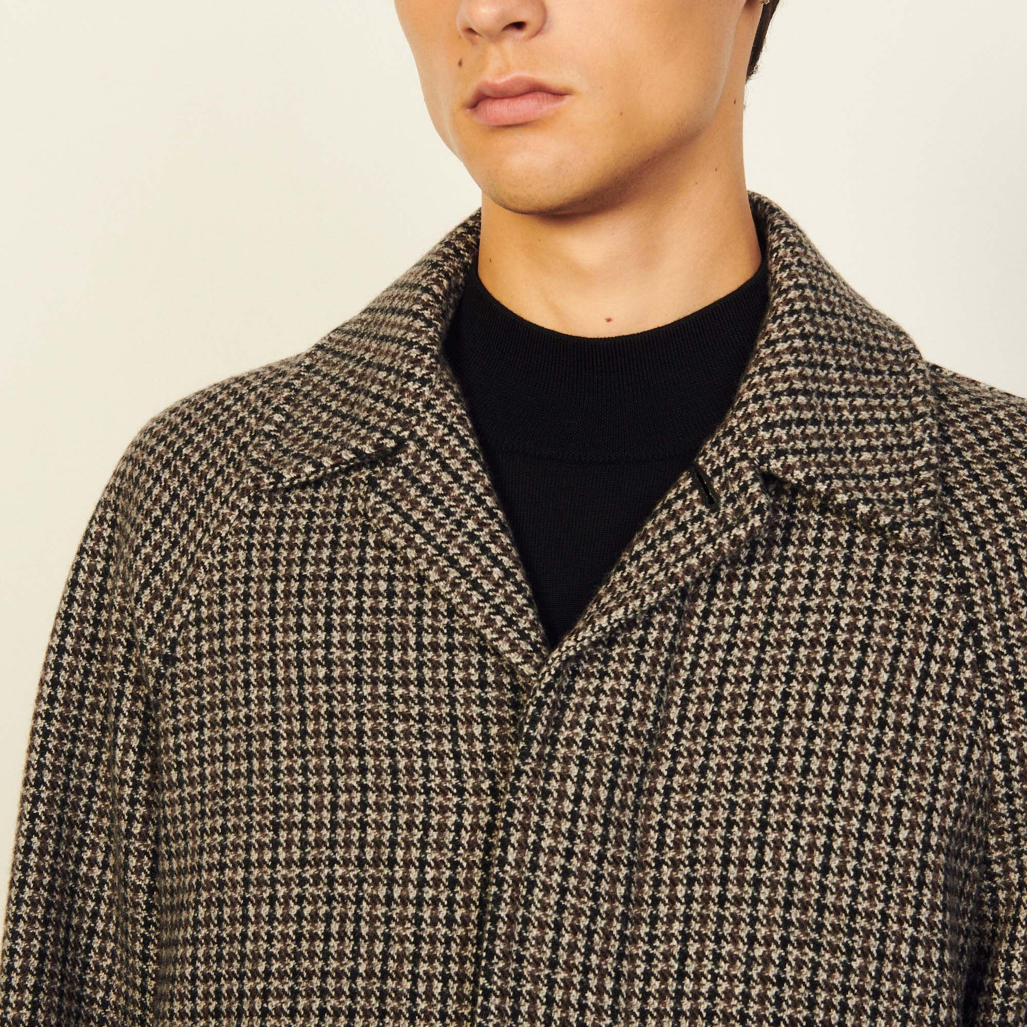 Manteau homme pied de poule sale