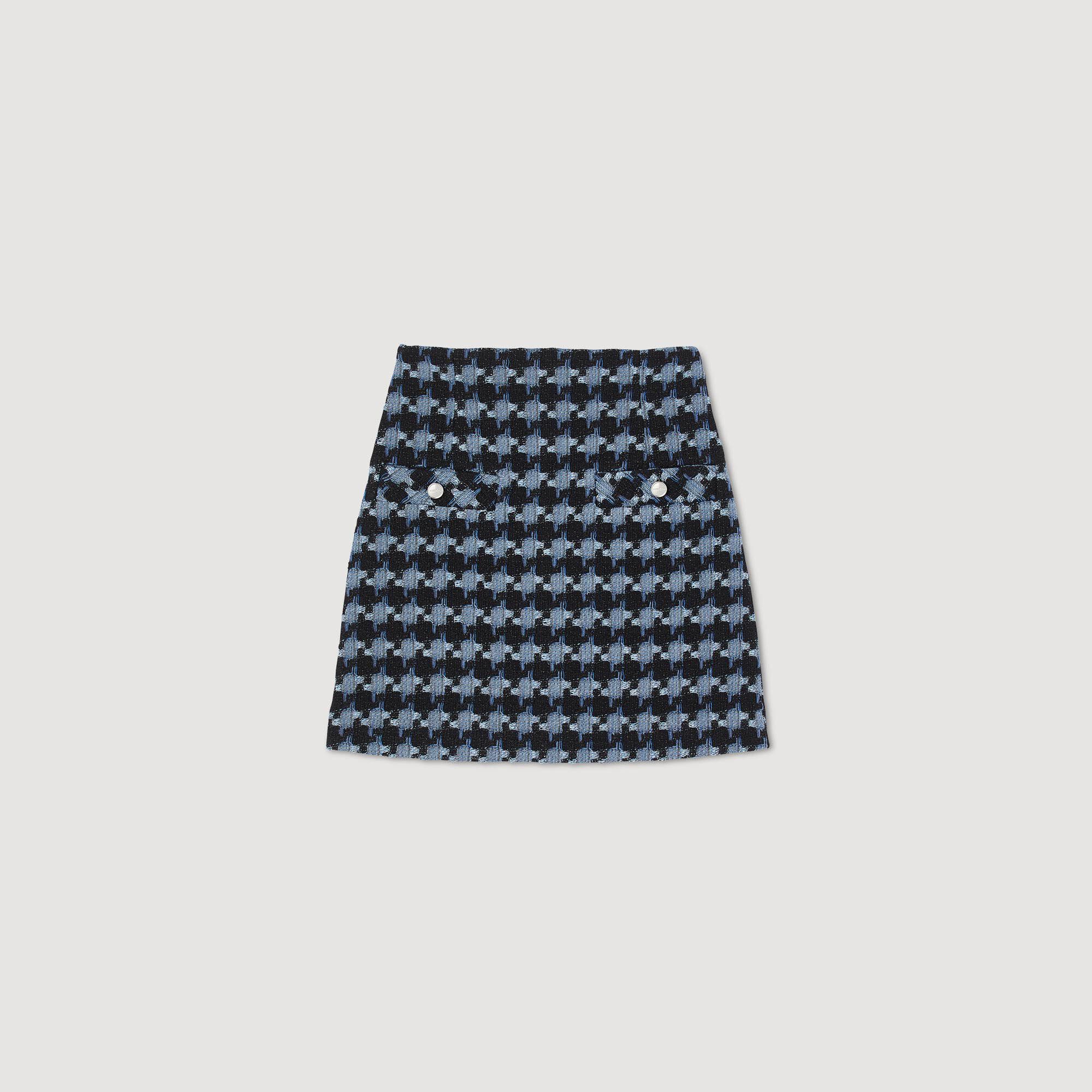 Jupe courte en tweed
