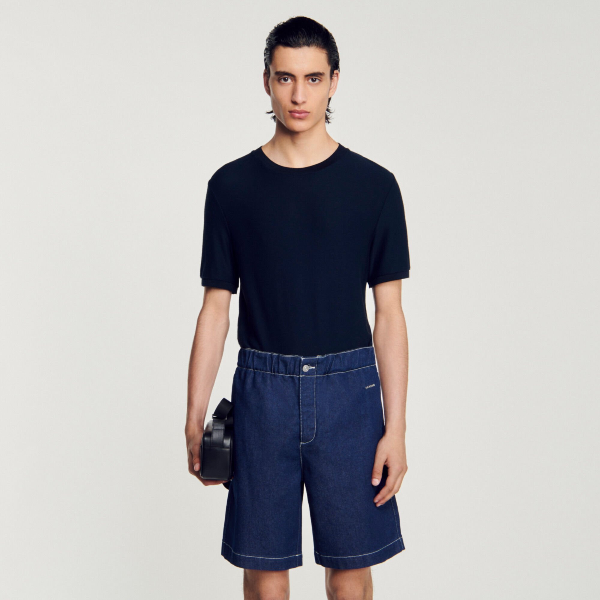 Short denim sales homme