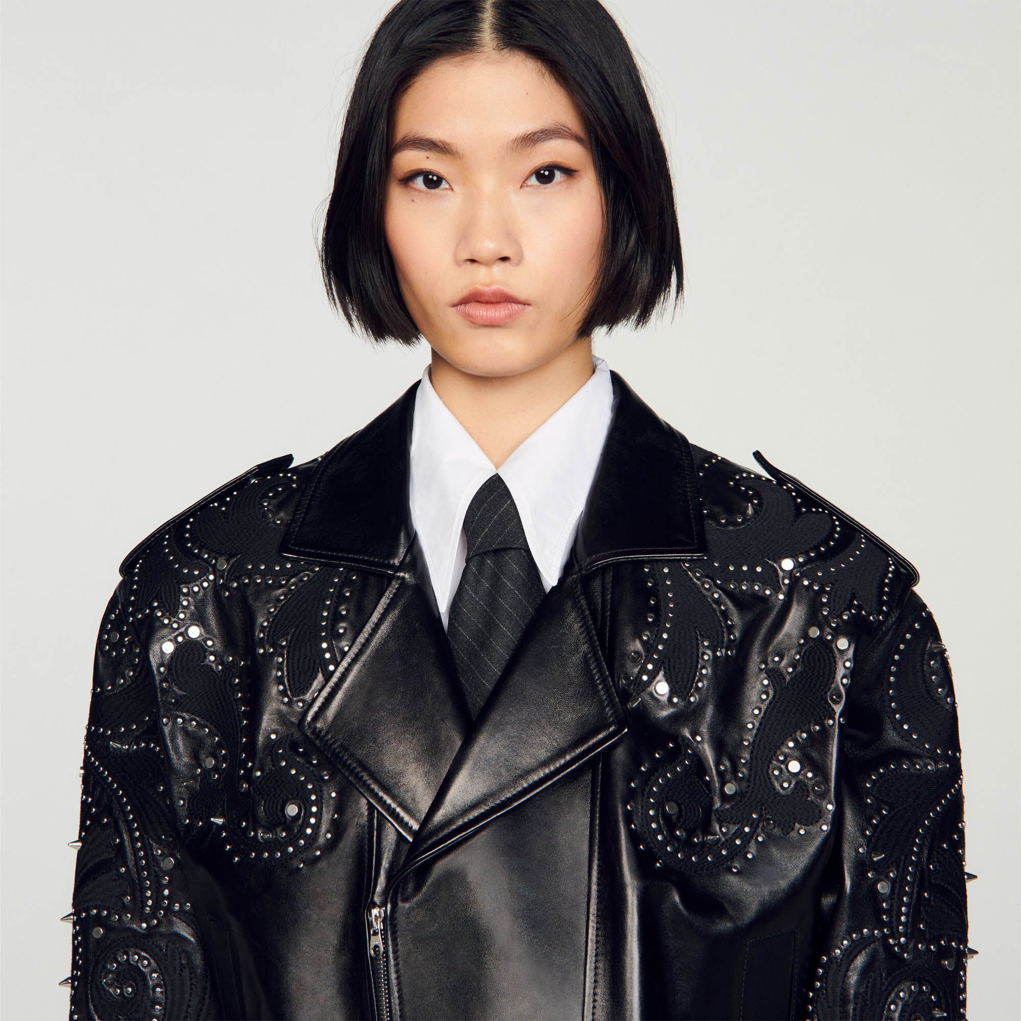 Blouson cuir cheap sandro femme