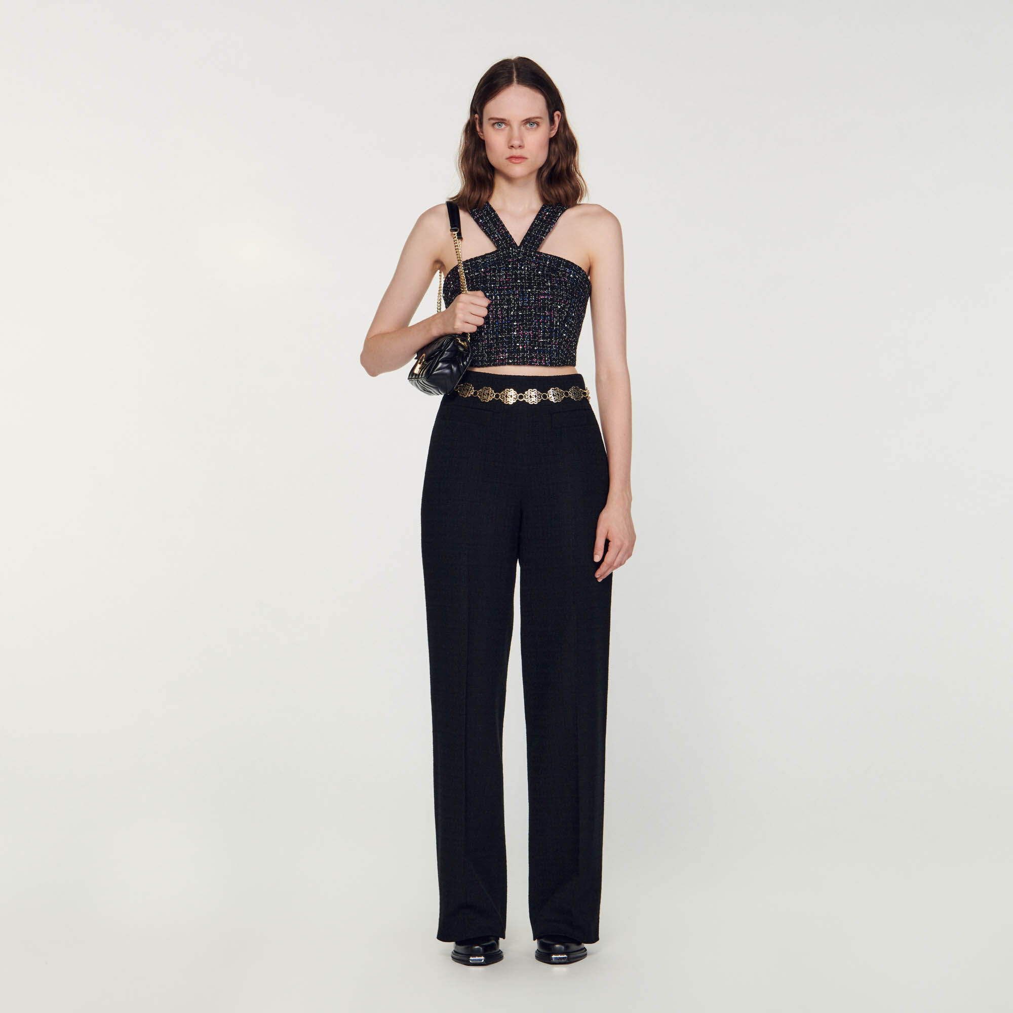 Pantalon cuir femme hot sale sandro