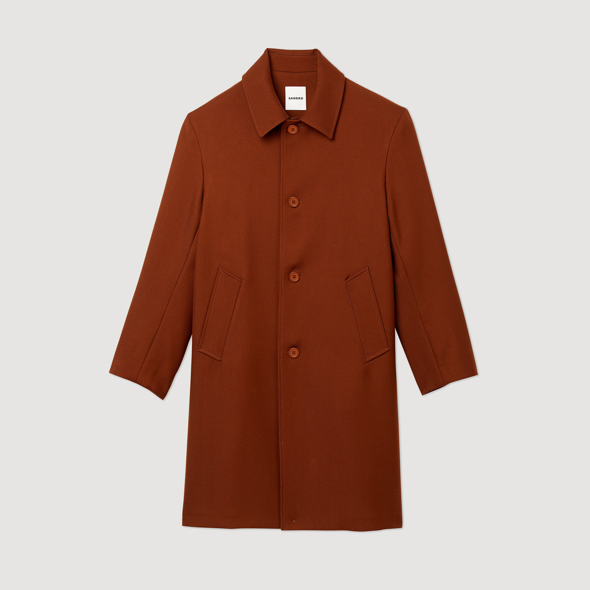 Pardessus sale marron homme