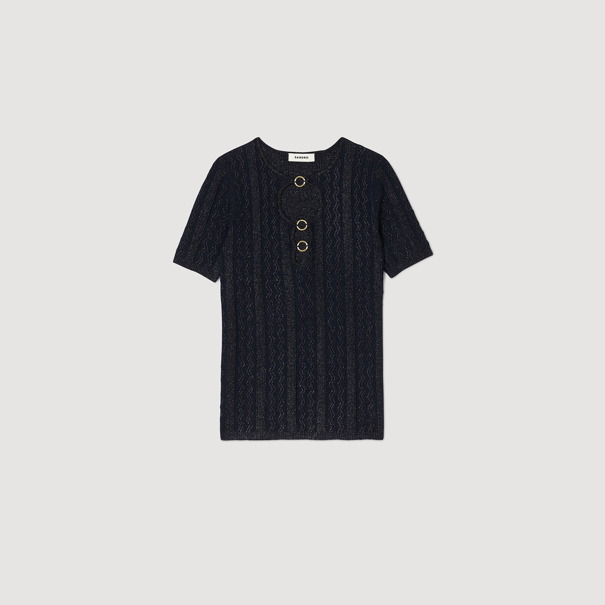 Pull sandro bleu discount marine