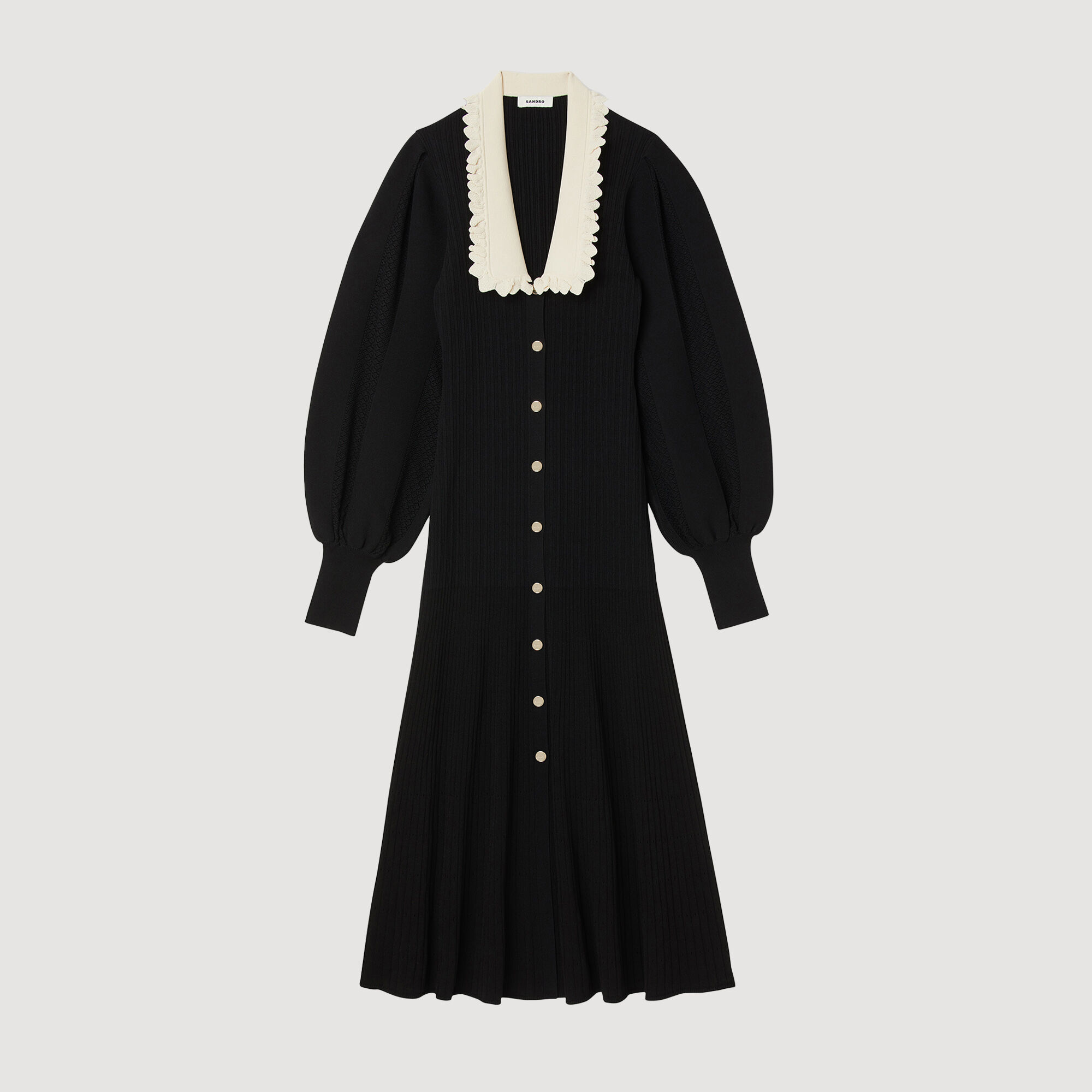 Long dress with long sleeves Dresses Sandro paris