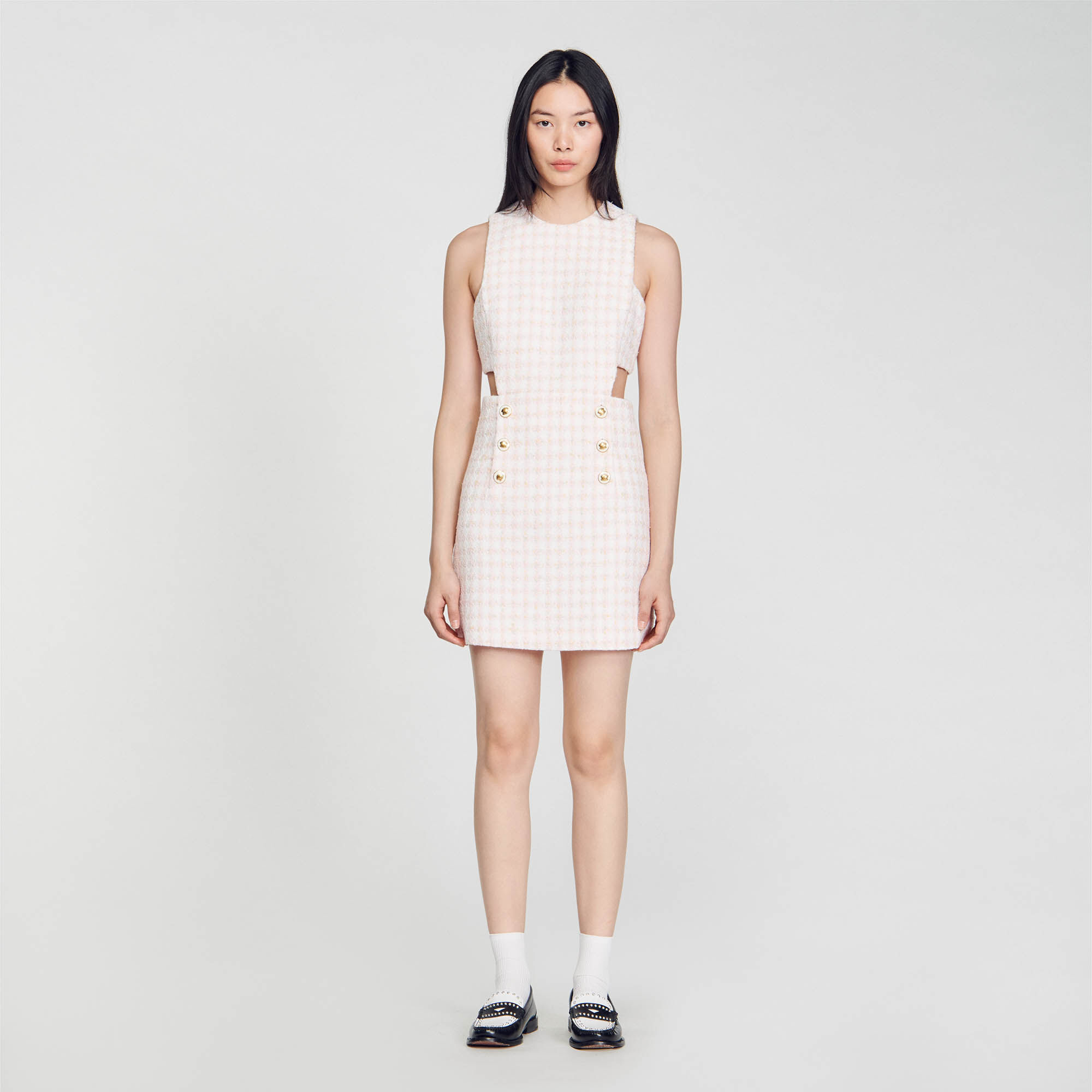 Openwork tweed dress Dresses Sandro paris