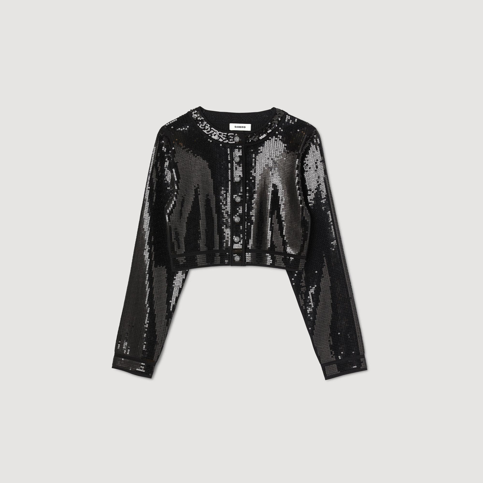 Black store shiny cardigan
