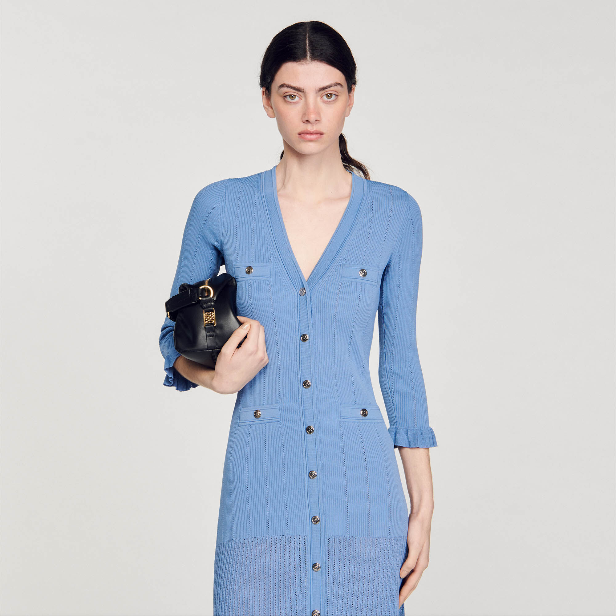 Robe longue verte cheap sandro