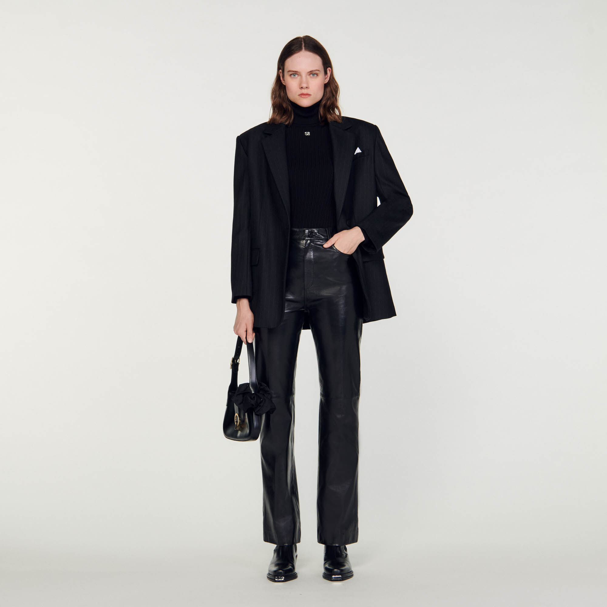 Zara col deals roulé femme