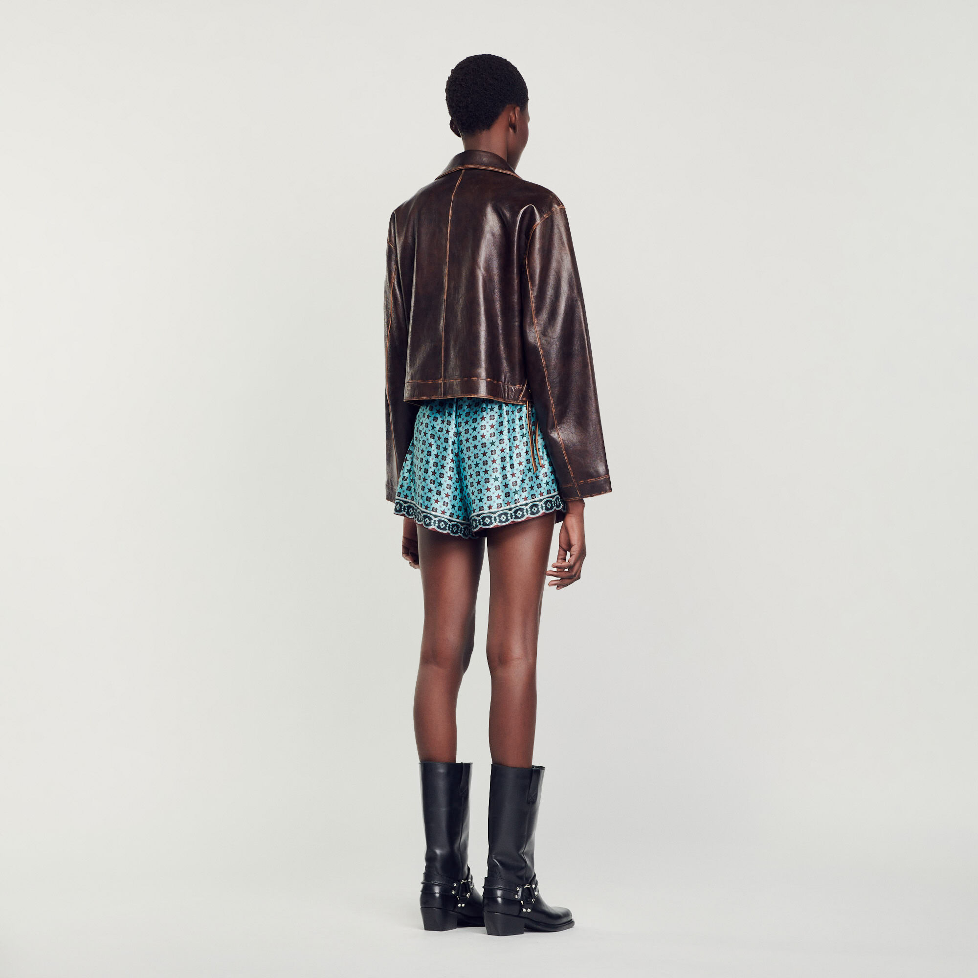 Distressed leather jacket Blazers Jackets Sandro paris