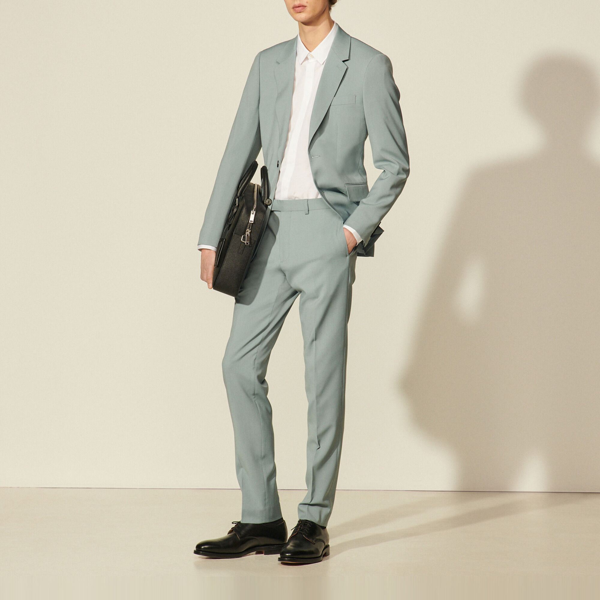 Virgin wool suit trousers