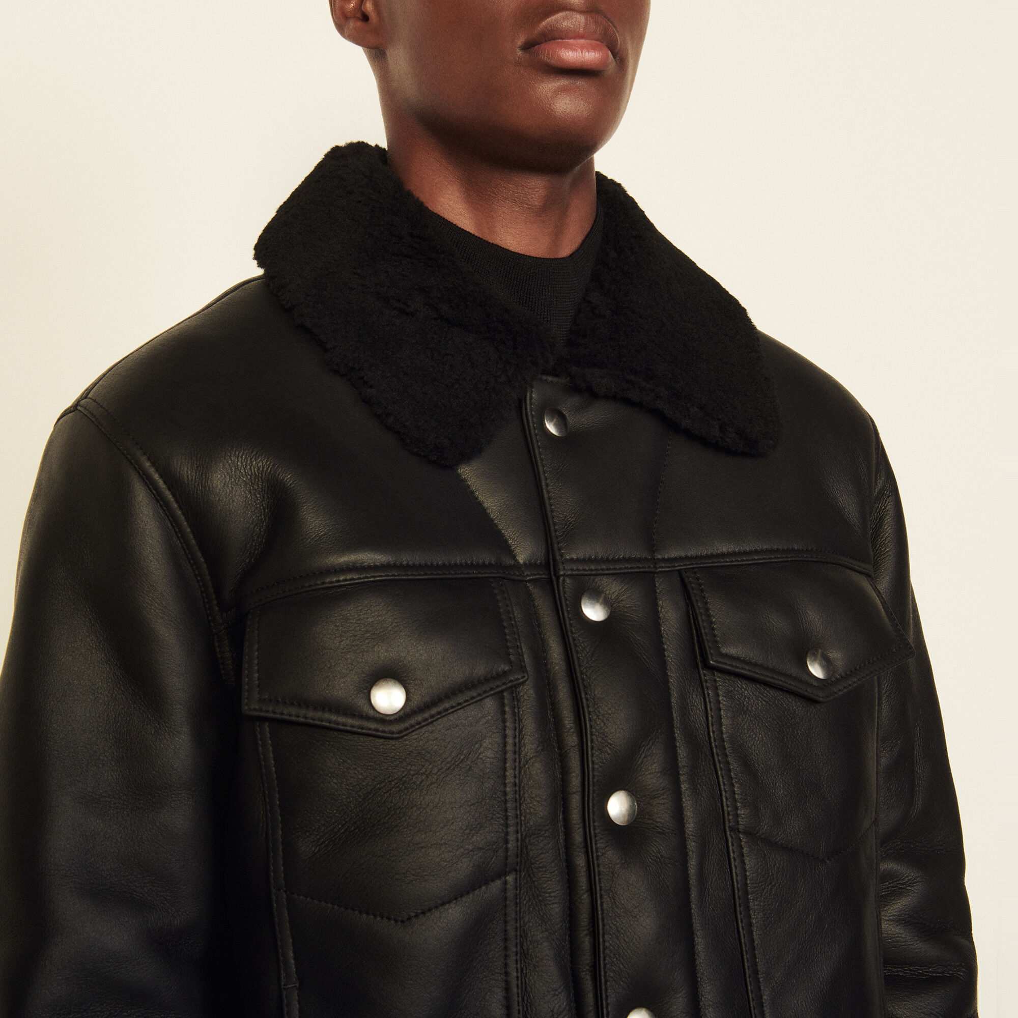 Blouson peau retournée on sale