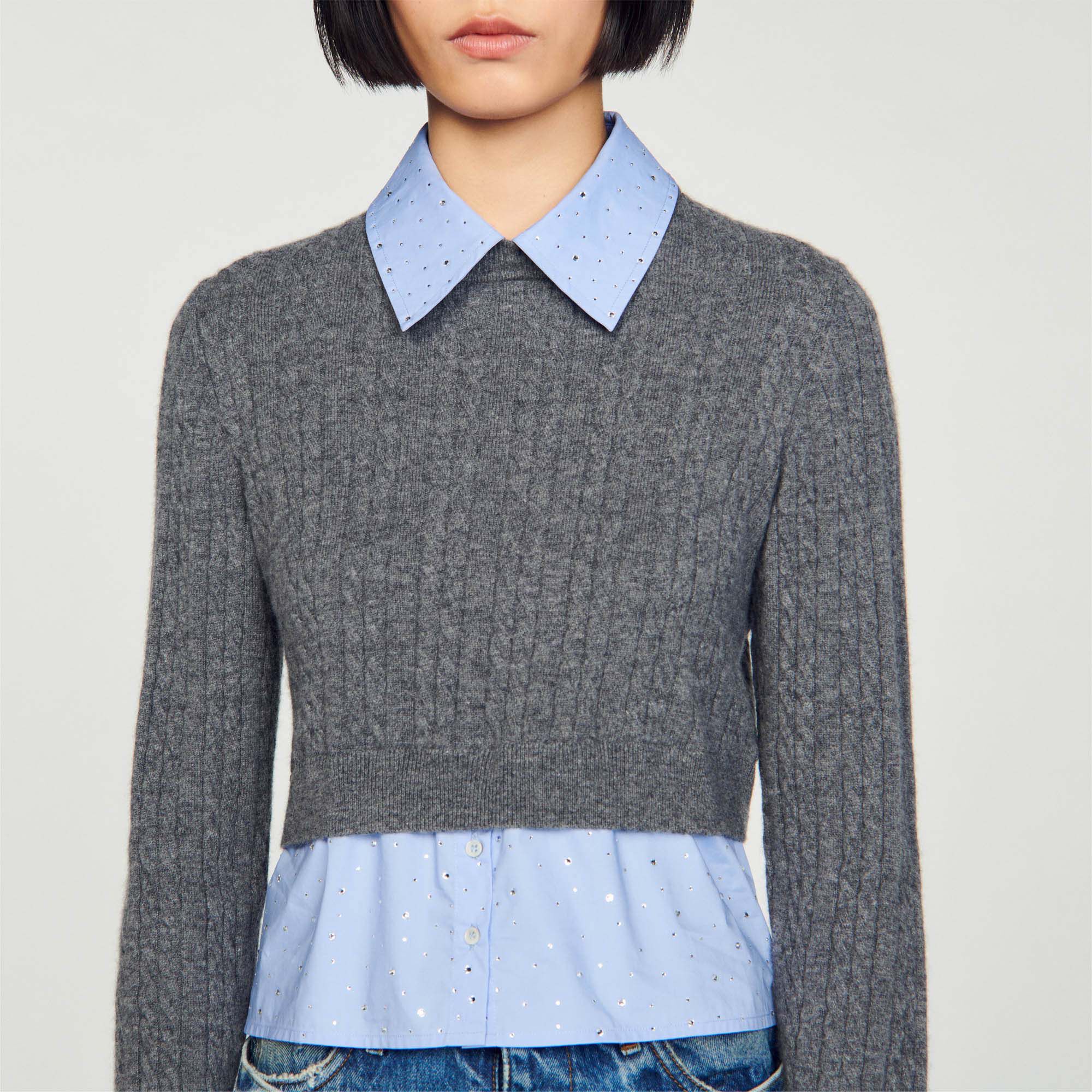 Pull online court gris