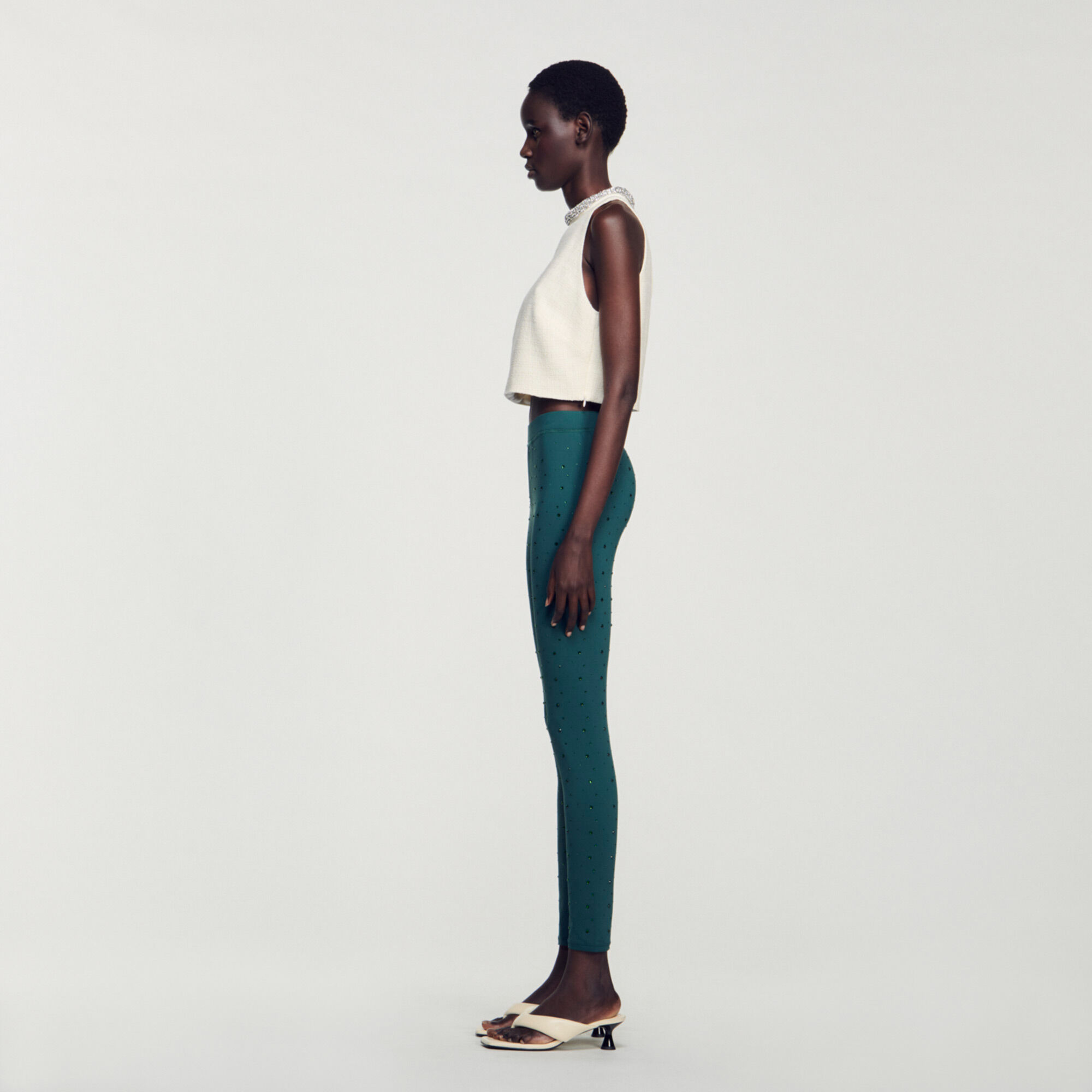 Rhinestone leggings More Responsible Sandro paris