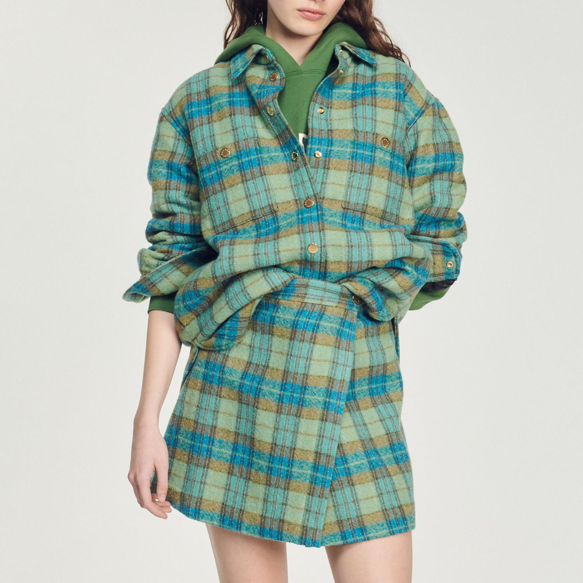 sandro checked jacket