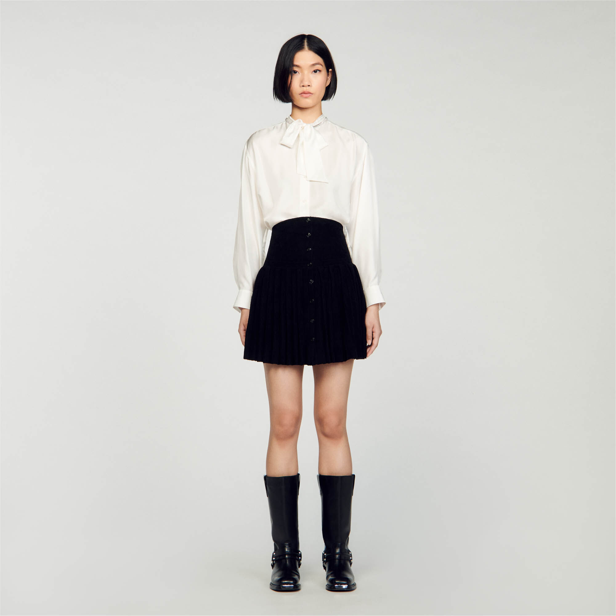 Short velvet knit skirt Skirts Shorts Sandro paris