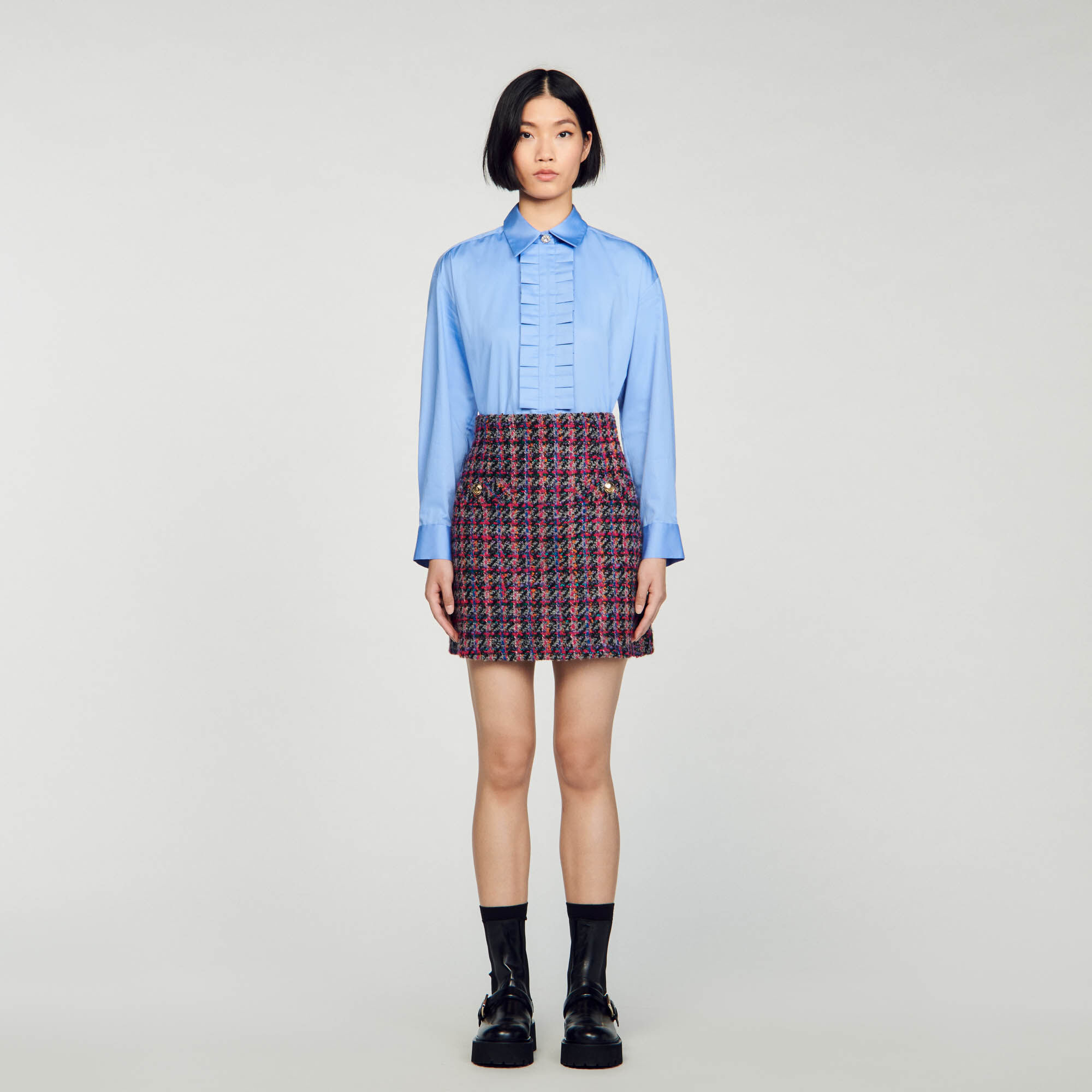 Tweed skirt zara hot sale