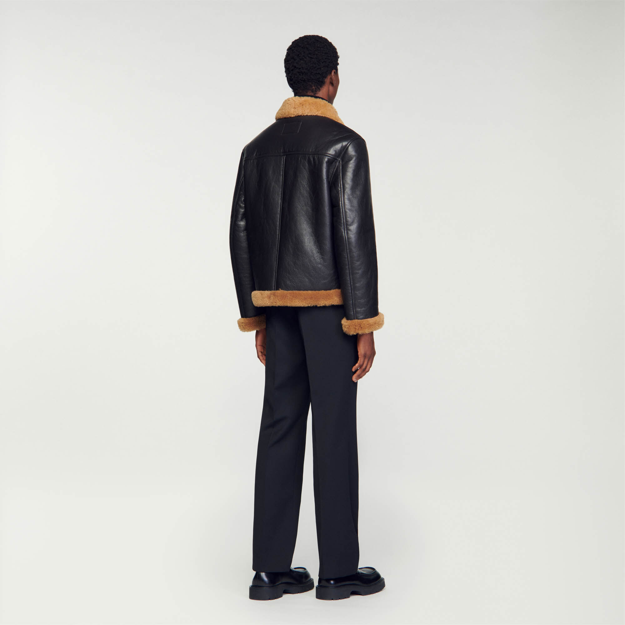 Oversized shearling jacket