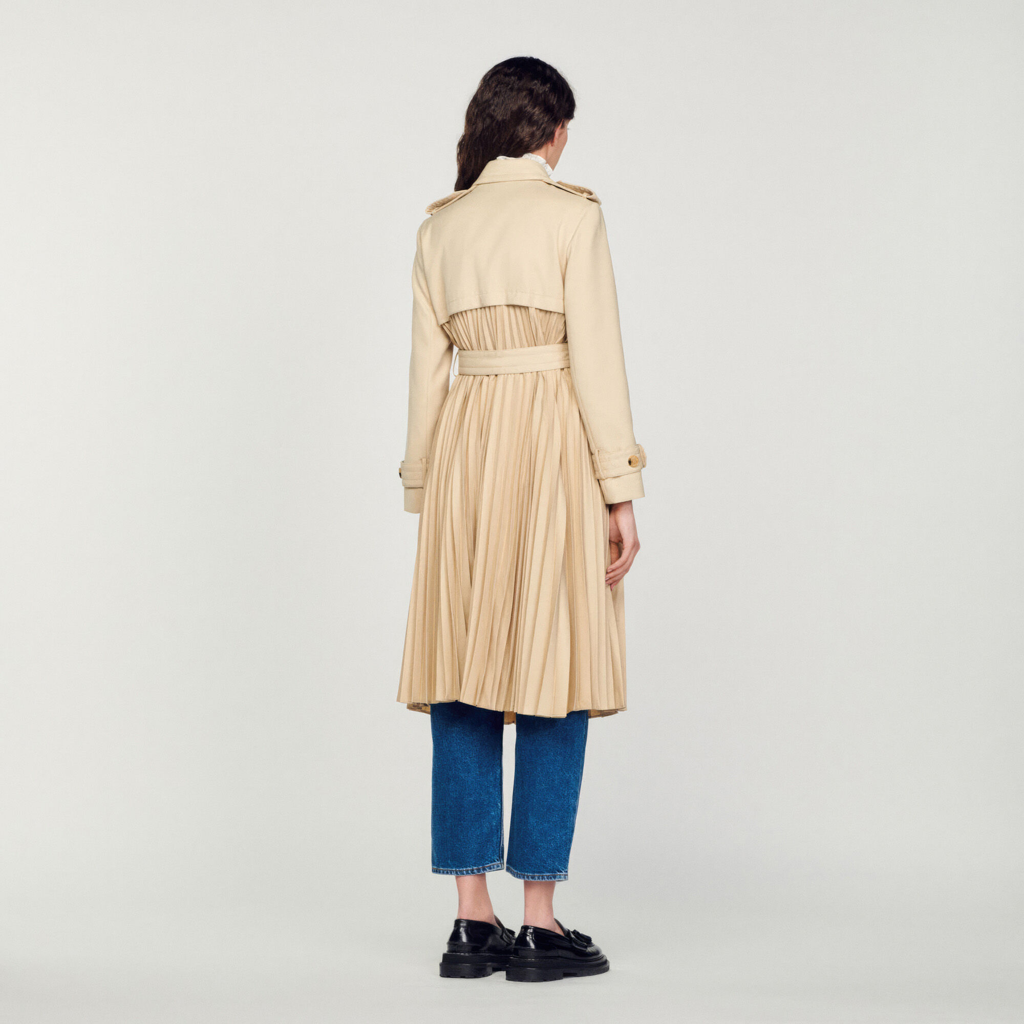 Sandro roselier deals plaid trench coat