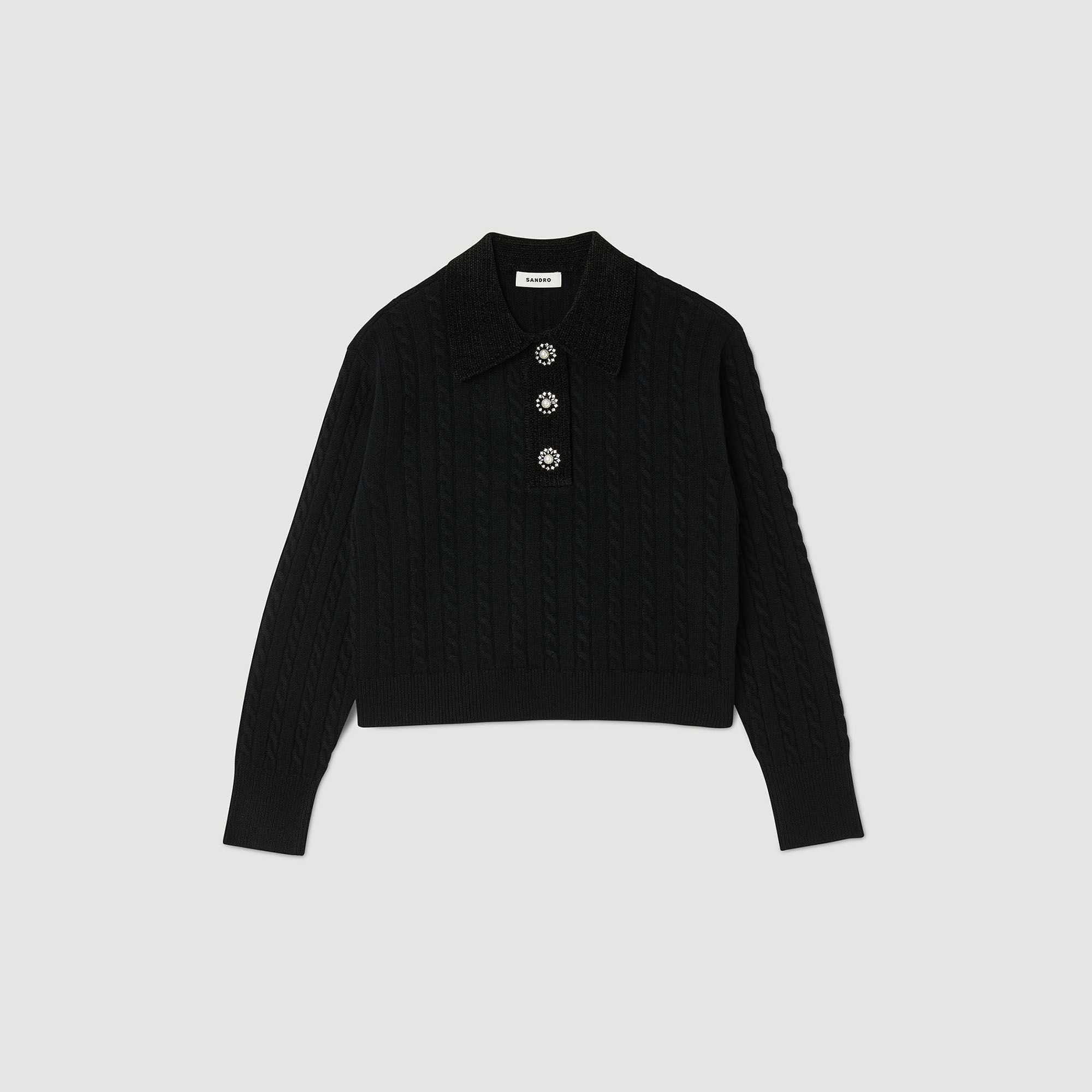 Knitted polo jumper hotsell