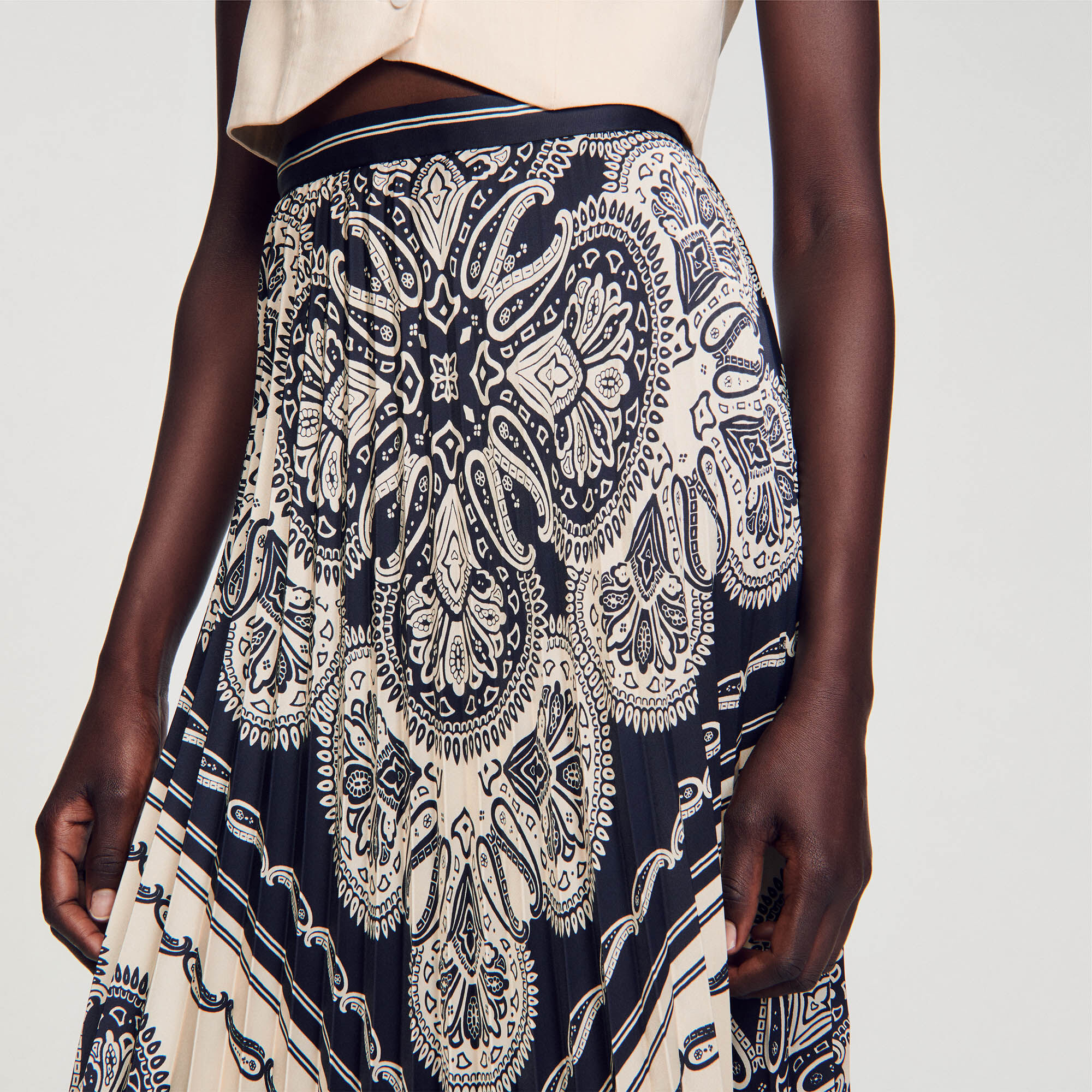 Floaty bandana print maxi skirt Skirts Shorts Sandro paris
