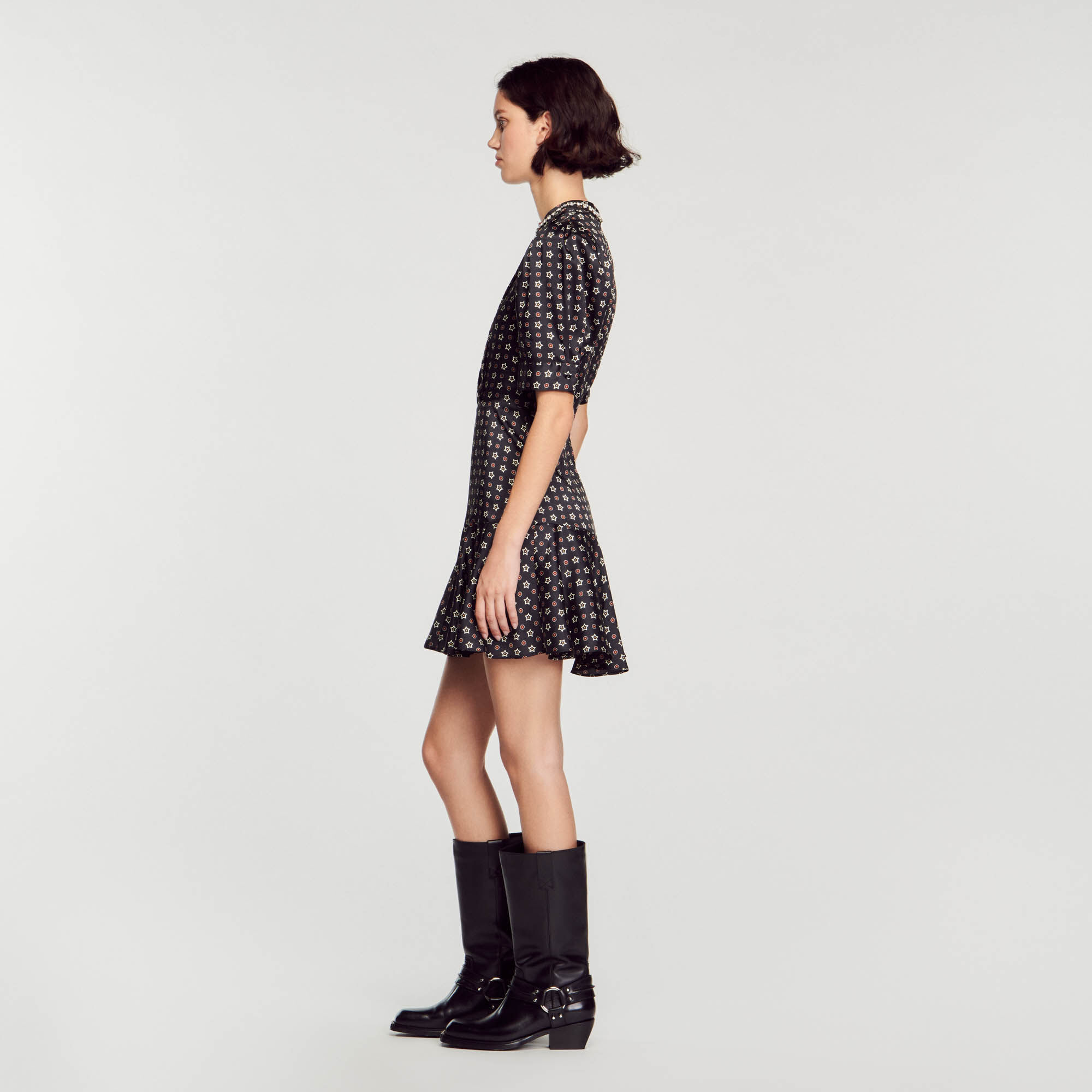 Short star print dress Dresses Sandro paris