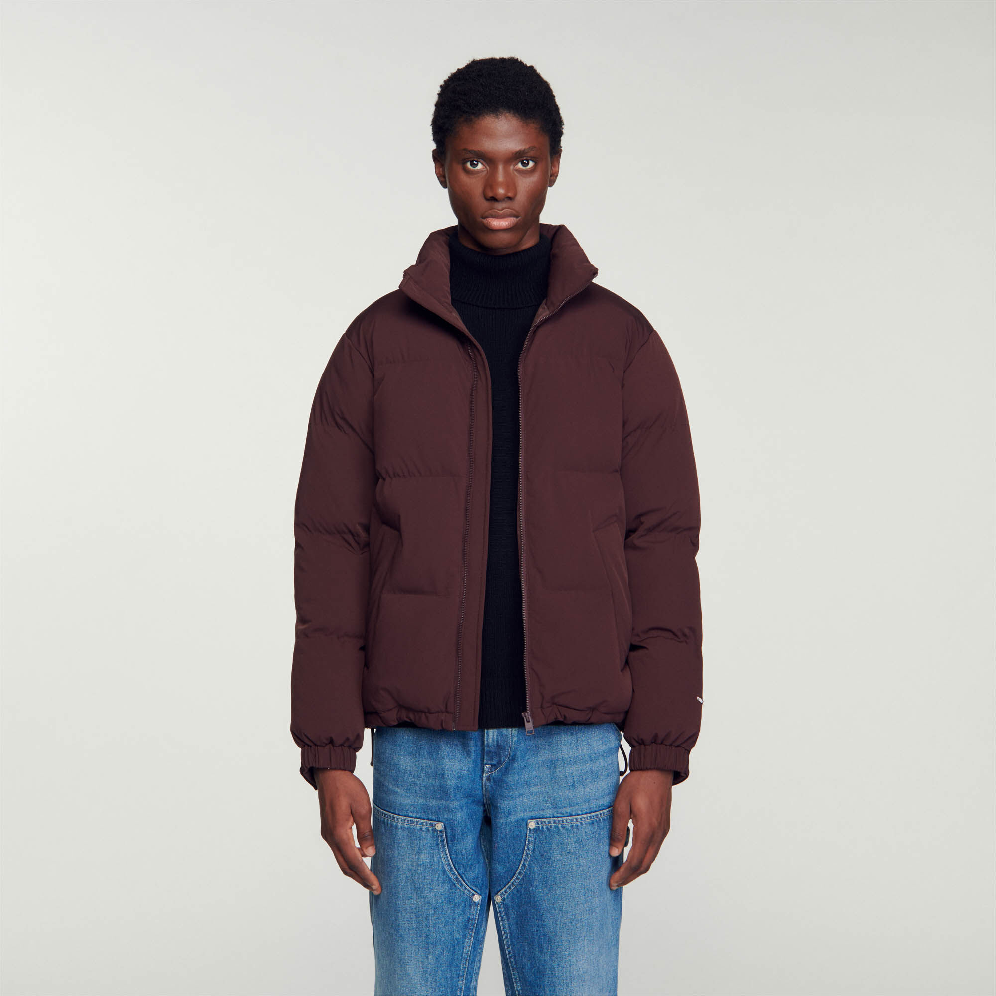 Maroon puffer cheap jacket