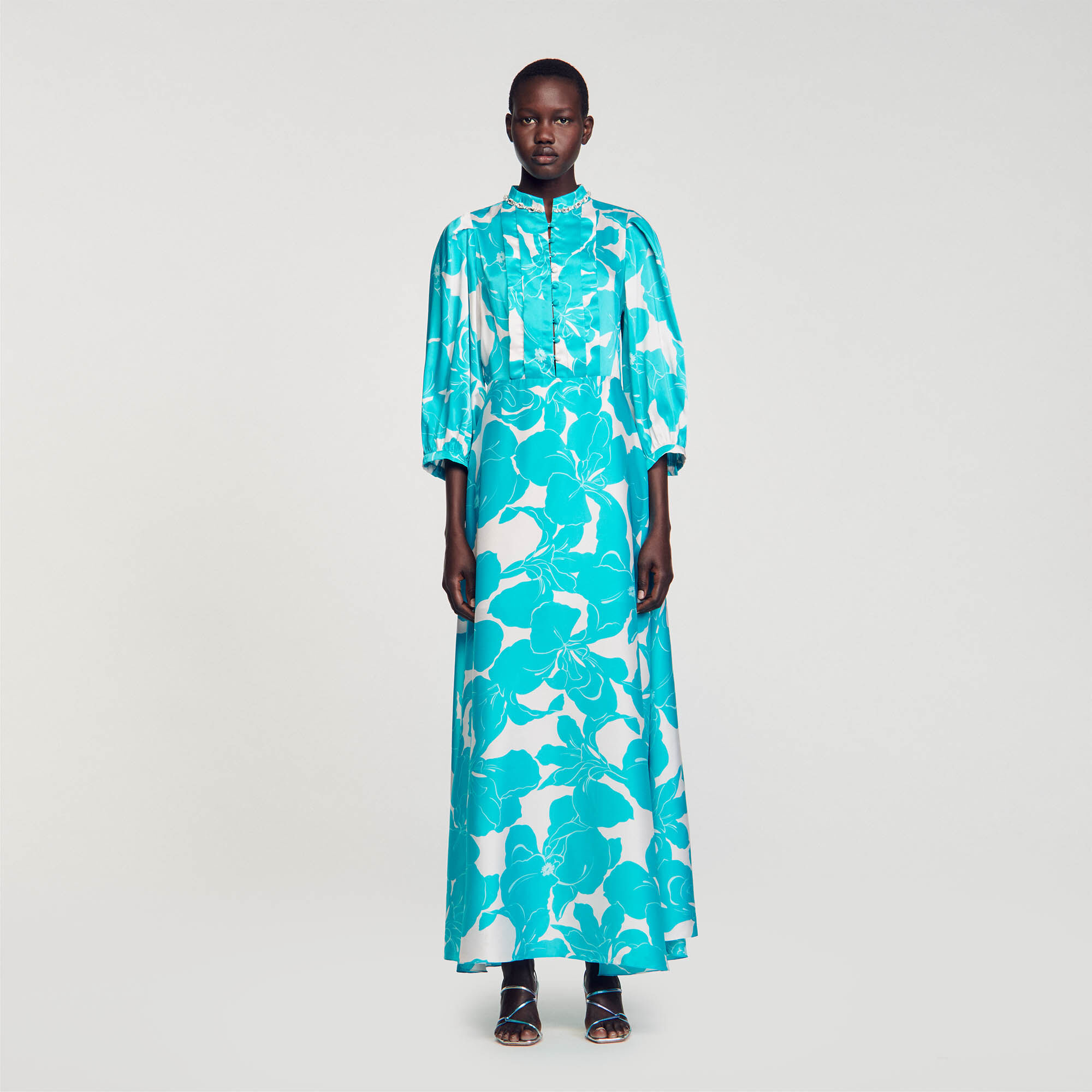 Zara tropical deals print dress