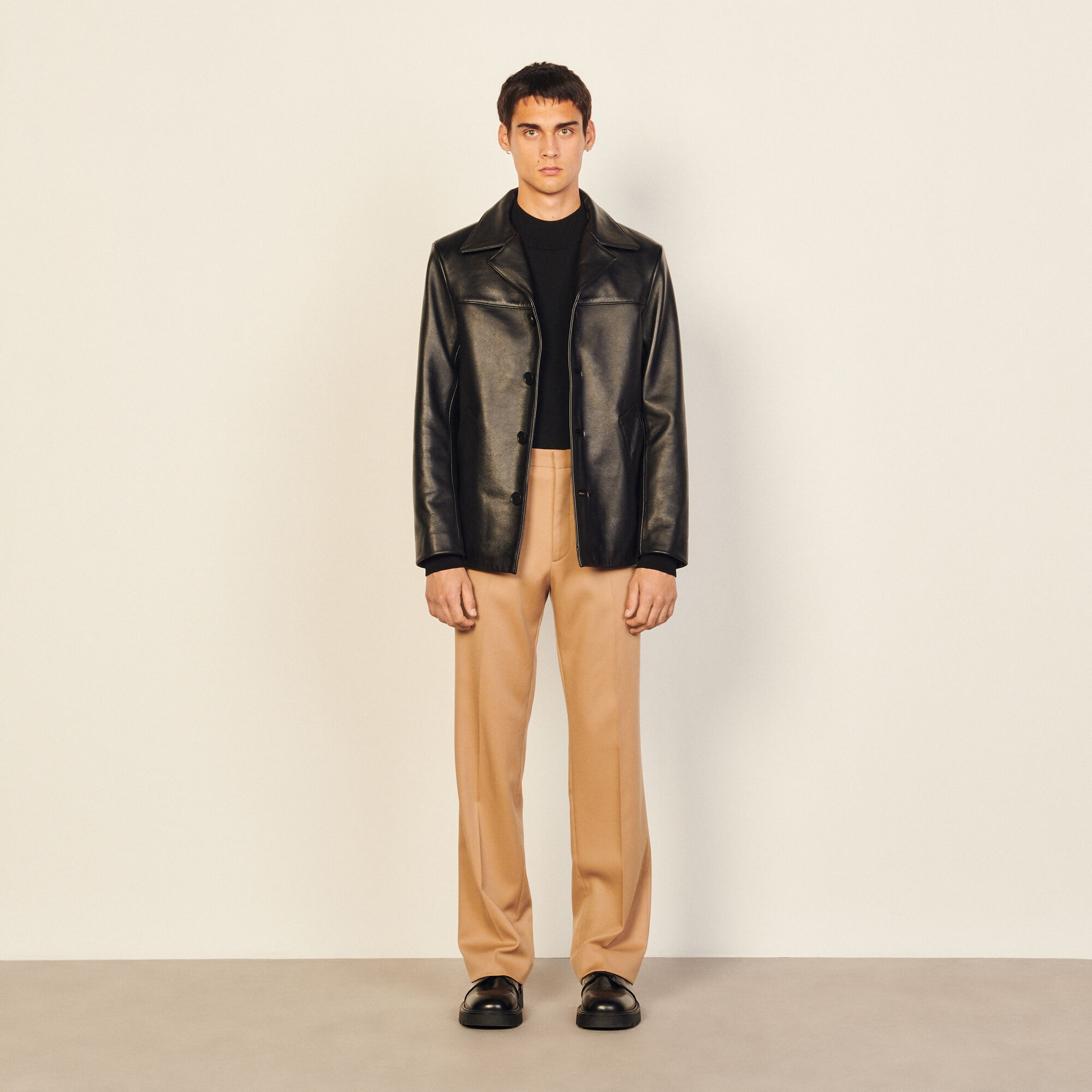 Leather jacket More Responsible Sandro paris