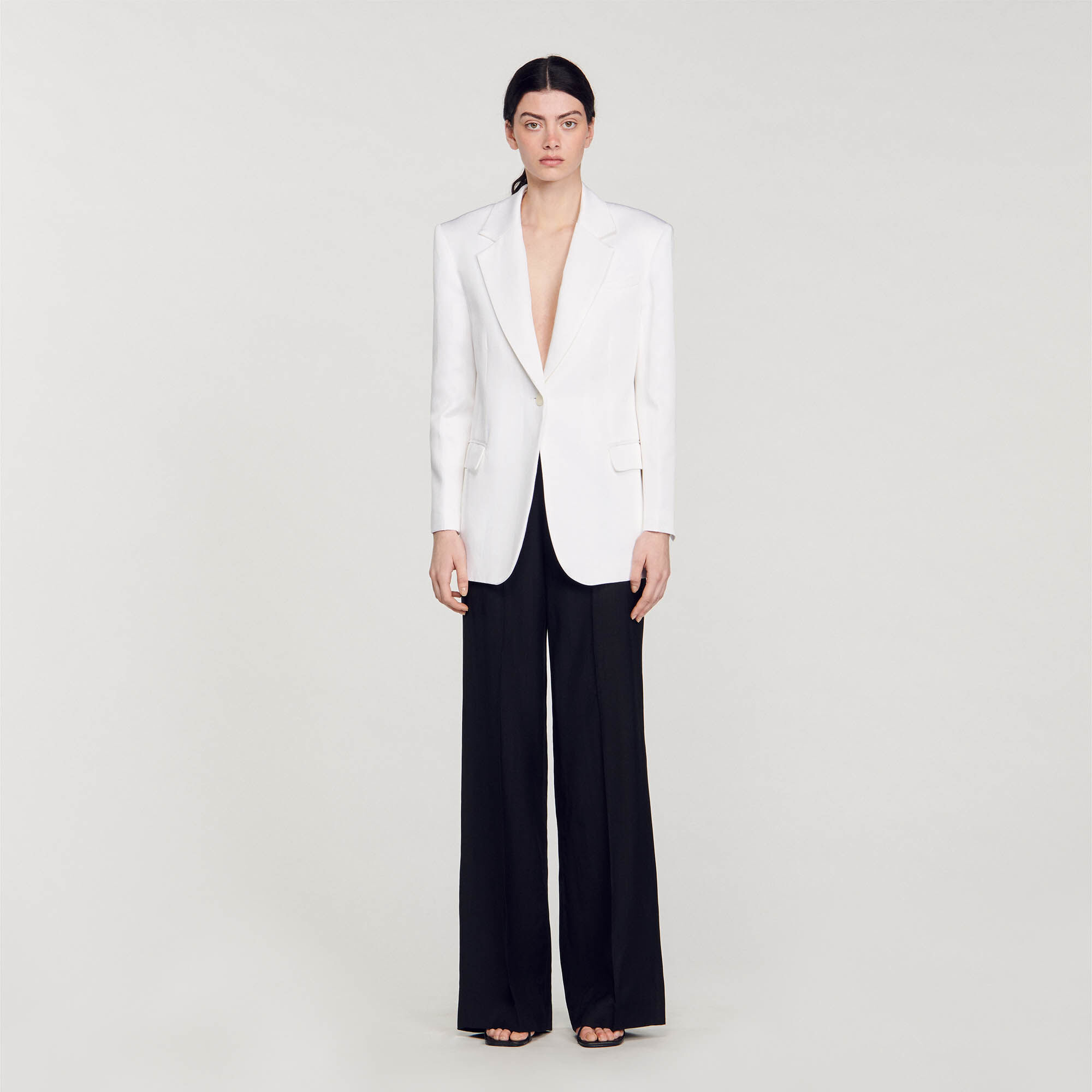 Sandro white blazer on sale