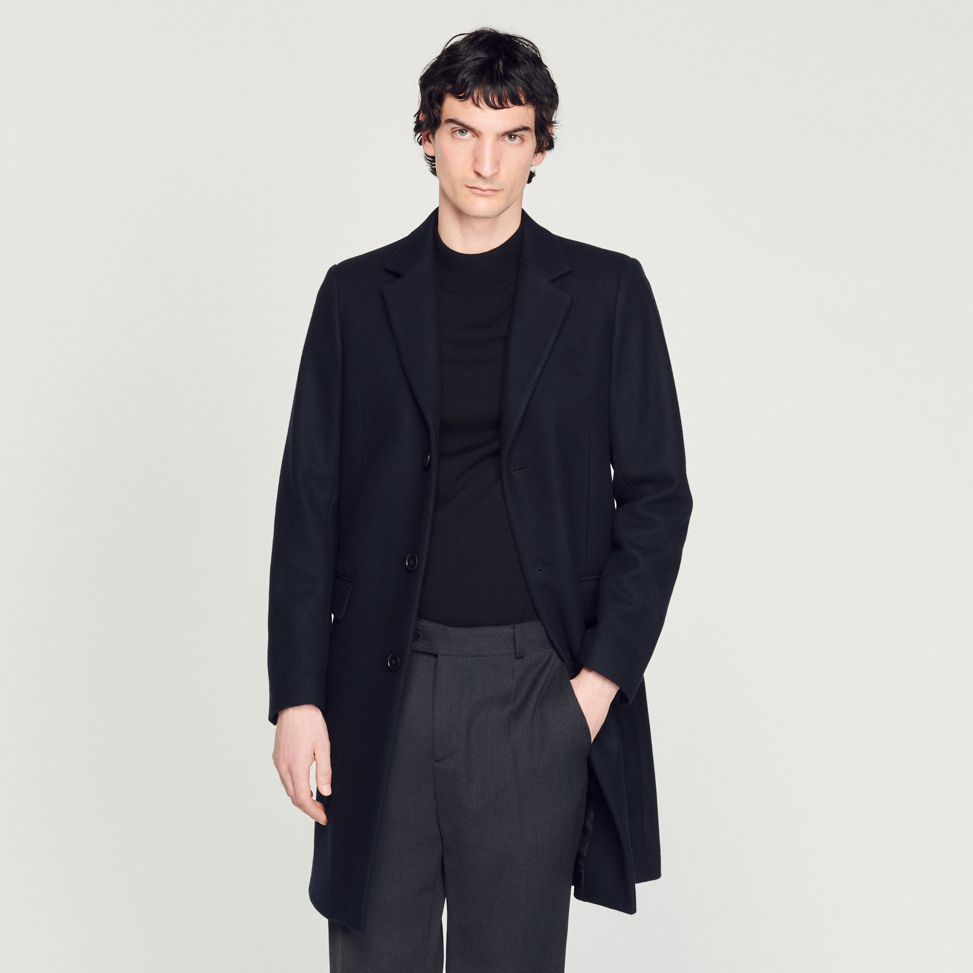 Wool and cashmere coat Coats Sandro paris