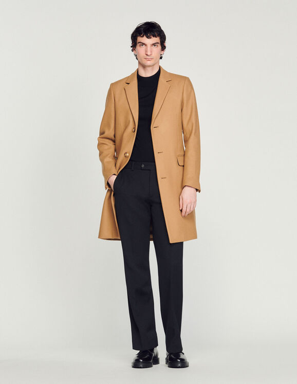 Imperméable long pour homme - Olive trench coat