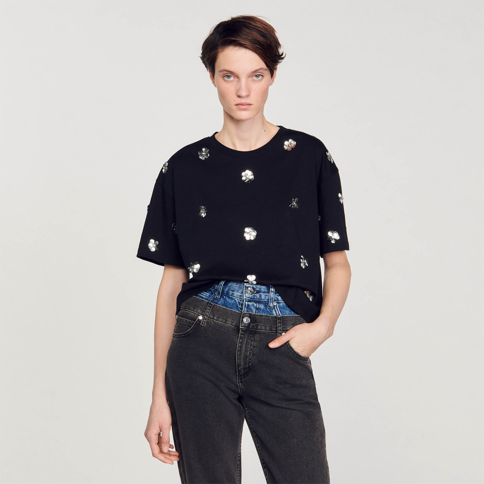 T shirt sandro best sale femme