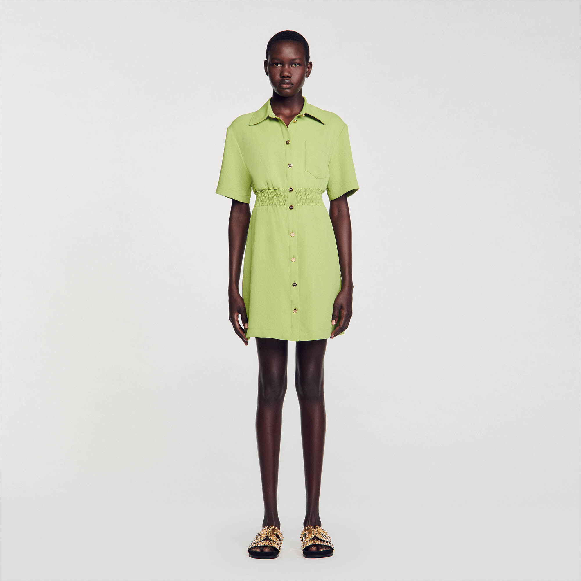 Green hot sale sandro dress