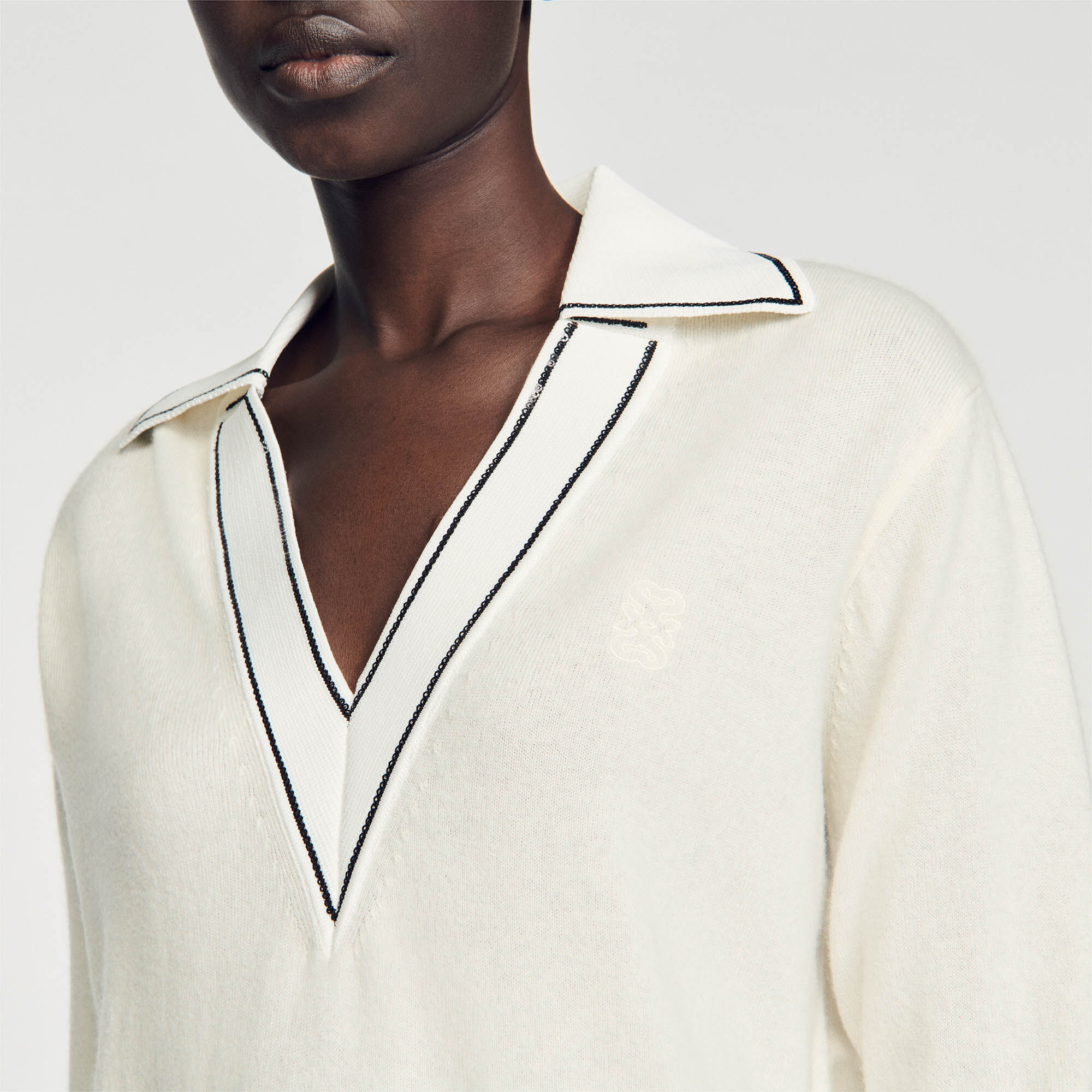 Jumper with polo shirt collar Sweaters Cardigans Sandro