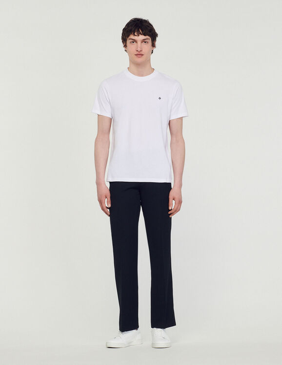 T-shirt with Square Cross patch white Homme