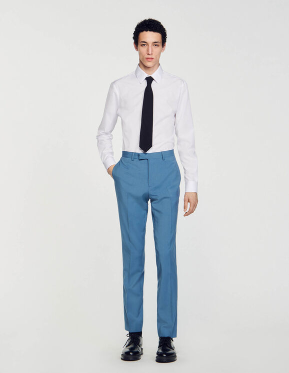 Suit trousers Blue Grey Homme