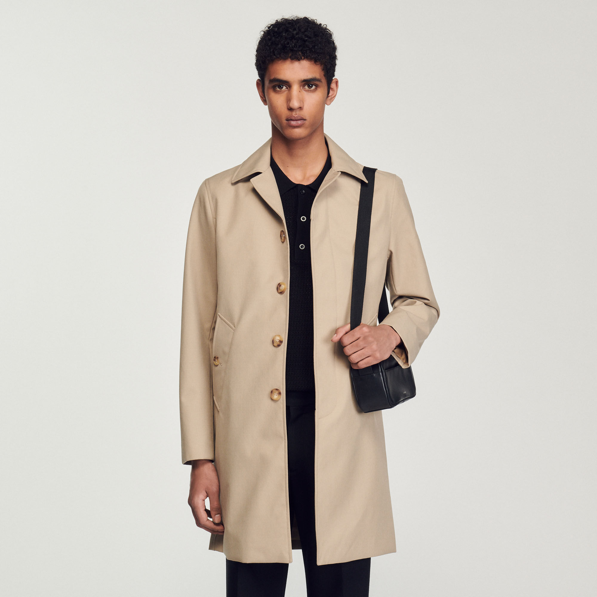 Straight cut waterproof jacket Trench coats Coats Sandro