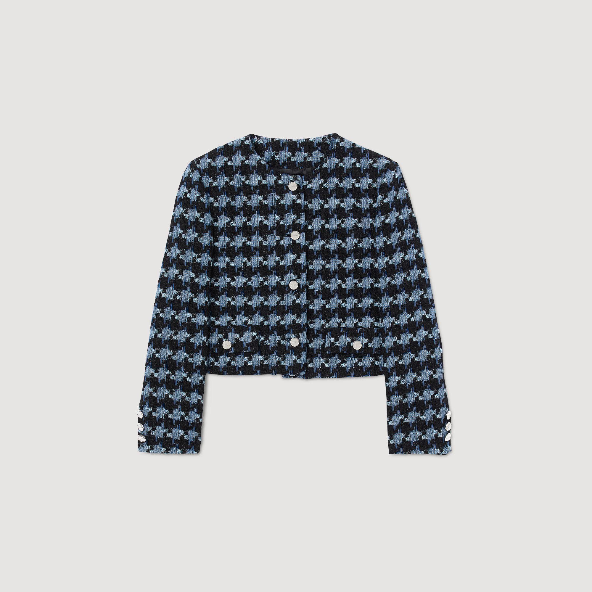 Houndstooth sales tweed coat