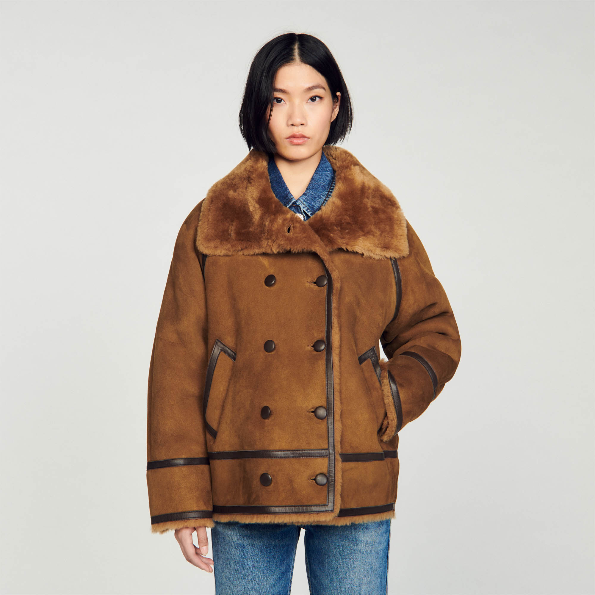 Sandro paris cheap camel coat