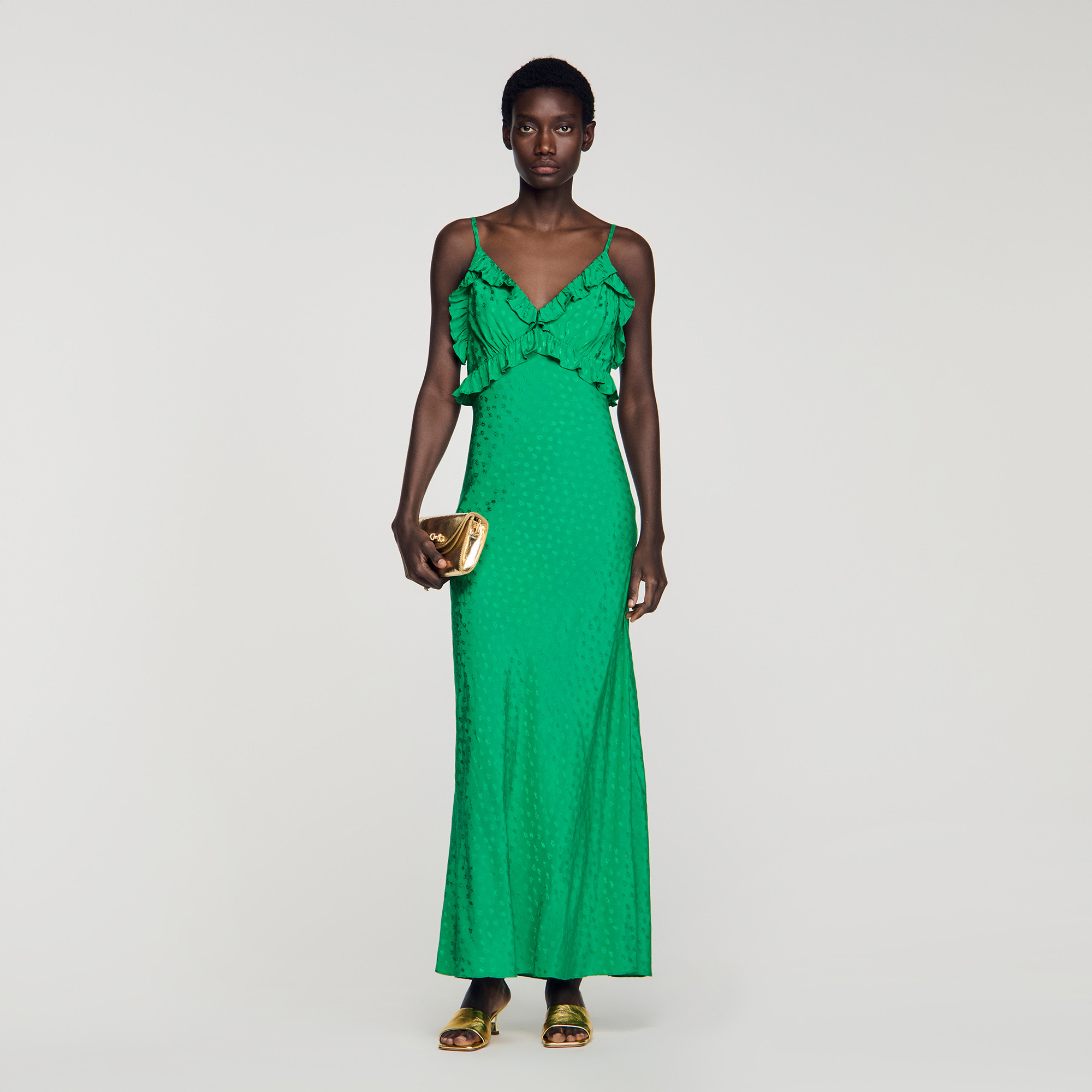 sandro almond green dress Sandro Knit Maxi Dress In Almond Green - 30% Off